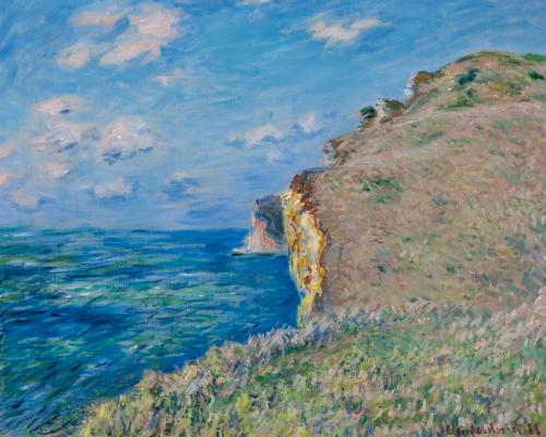 Reproduction du tableau « La falaise à Fécamp - Claude Monet » par Alpha Reproduction en peinture à l’huile