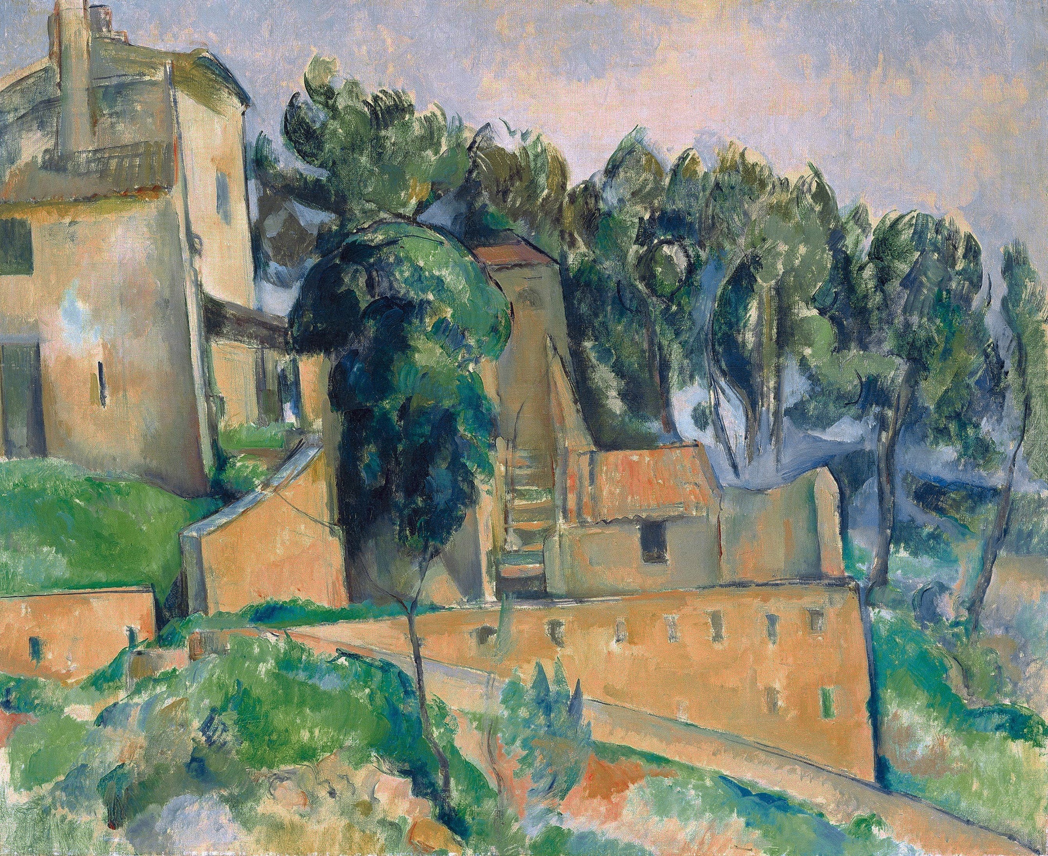 Reproduction du tableau « La Maison de Bellevue - Paul Cézanne » par Alpha Reproduction en peinture à l’huile