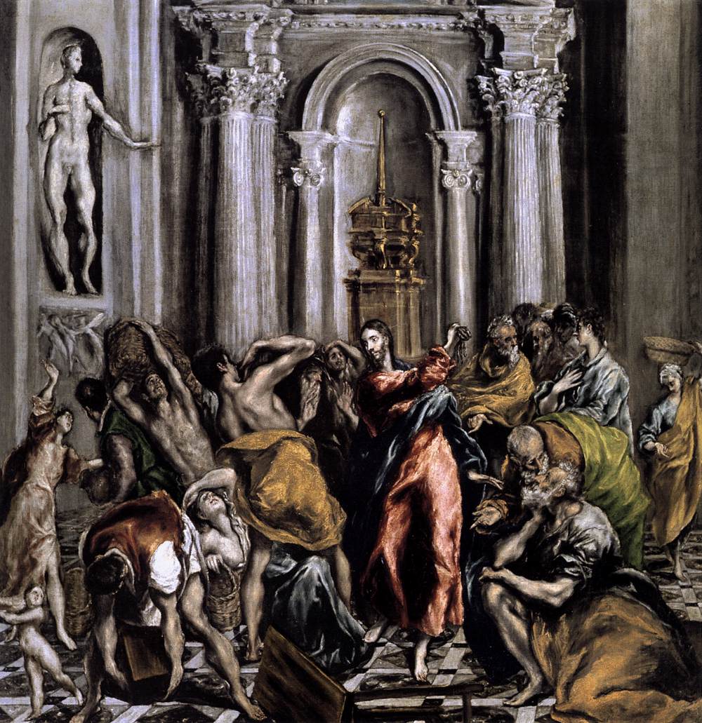 L'Expulsion des marchands du temple - El Greco