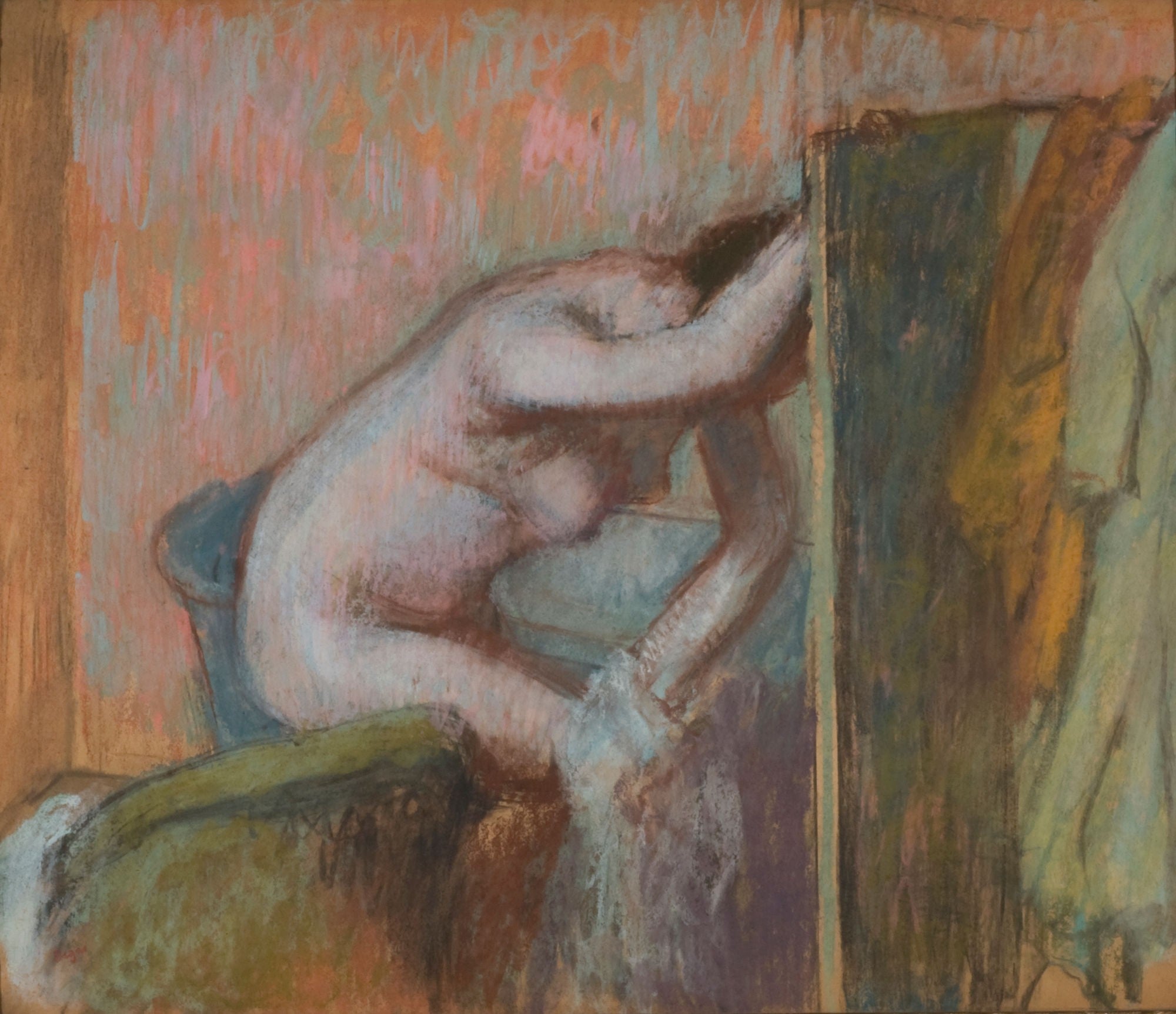 Reproduction du tableau « La Toilette après le bain - Edgar Degas » par Alpha Reproduction en peinture à l’huile