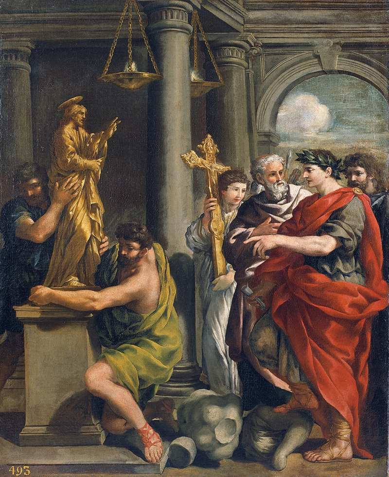 Константин приказывающий уничтожить языческие идолы - Пьетро да Кортона