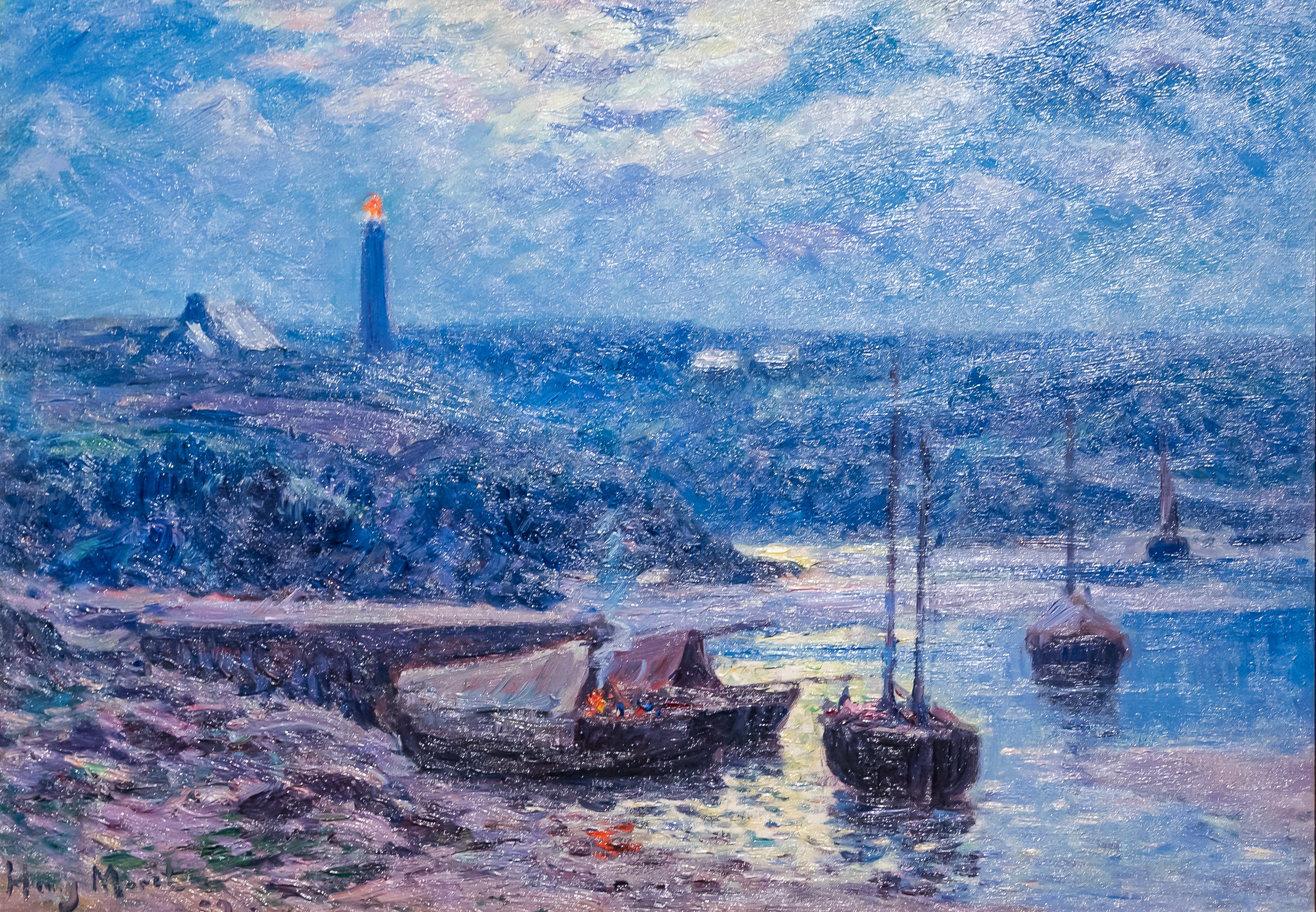 La nuit à Douelan - Henry Moret - Alpha Reproduction