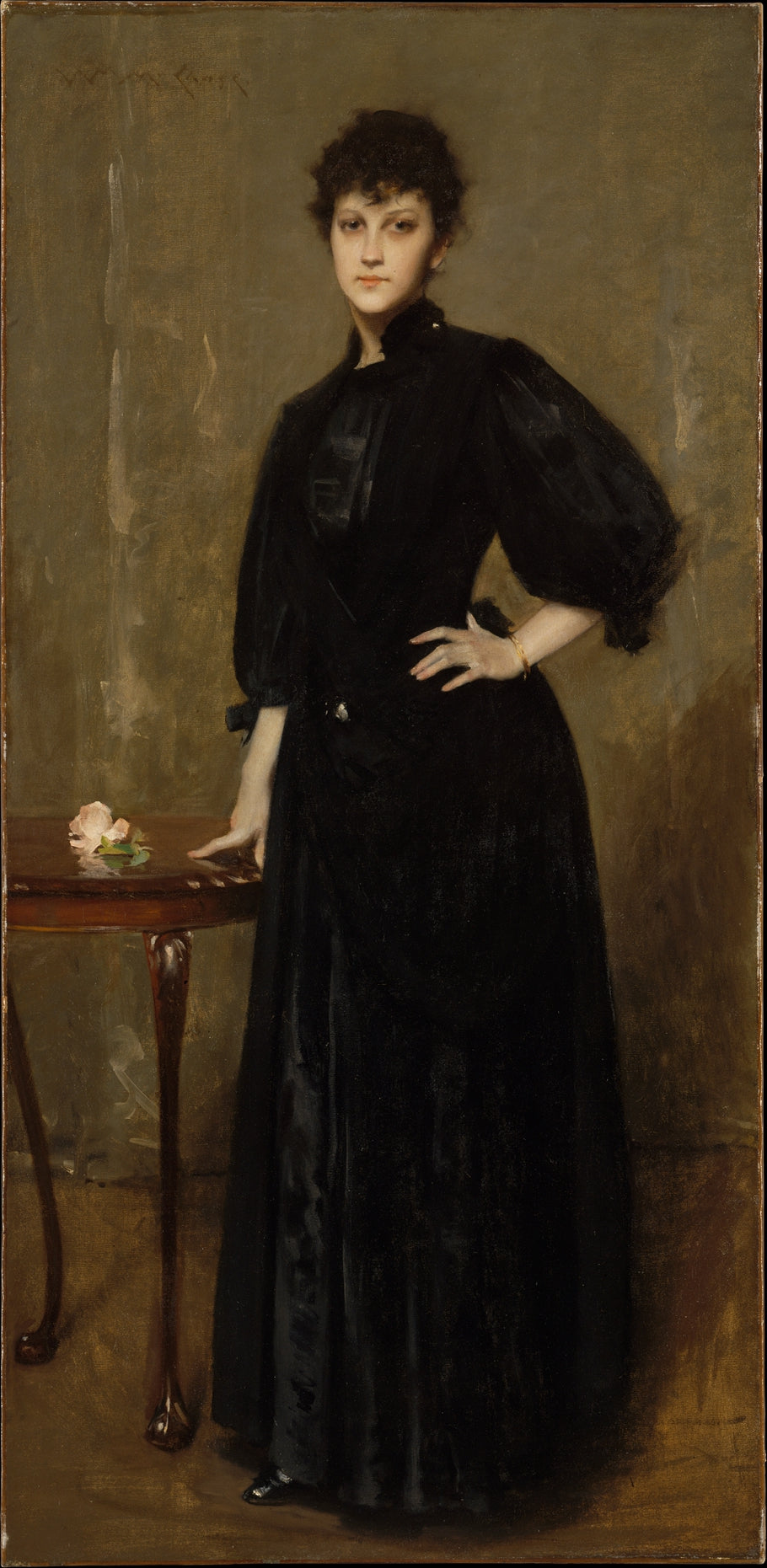 Dame en noir - William Merritt Chase