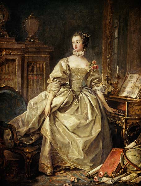 Маркиза де Помпадур за клавесином (1721-64) - Франсуа Буше