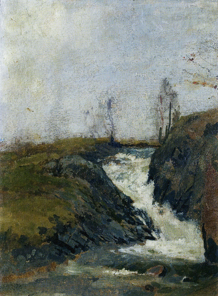 Reproduction du tableau « Paysage avec une petite cascade - Edvard Munch » par Alpha Reproduction en peinture à l’huile