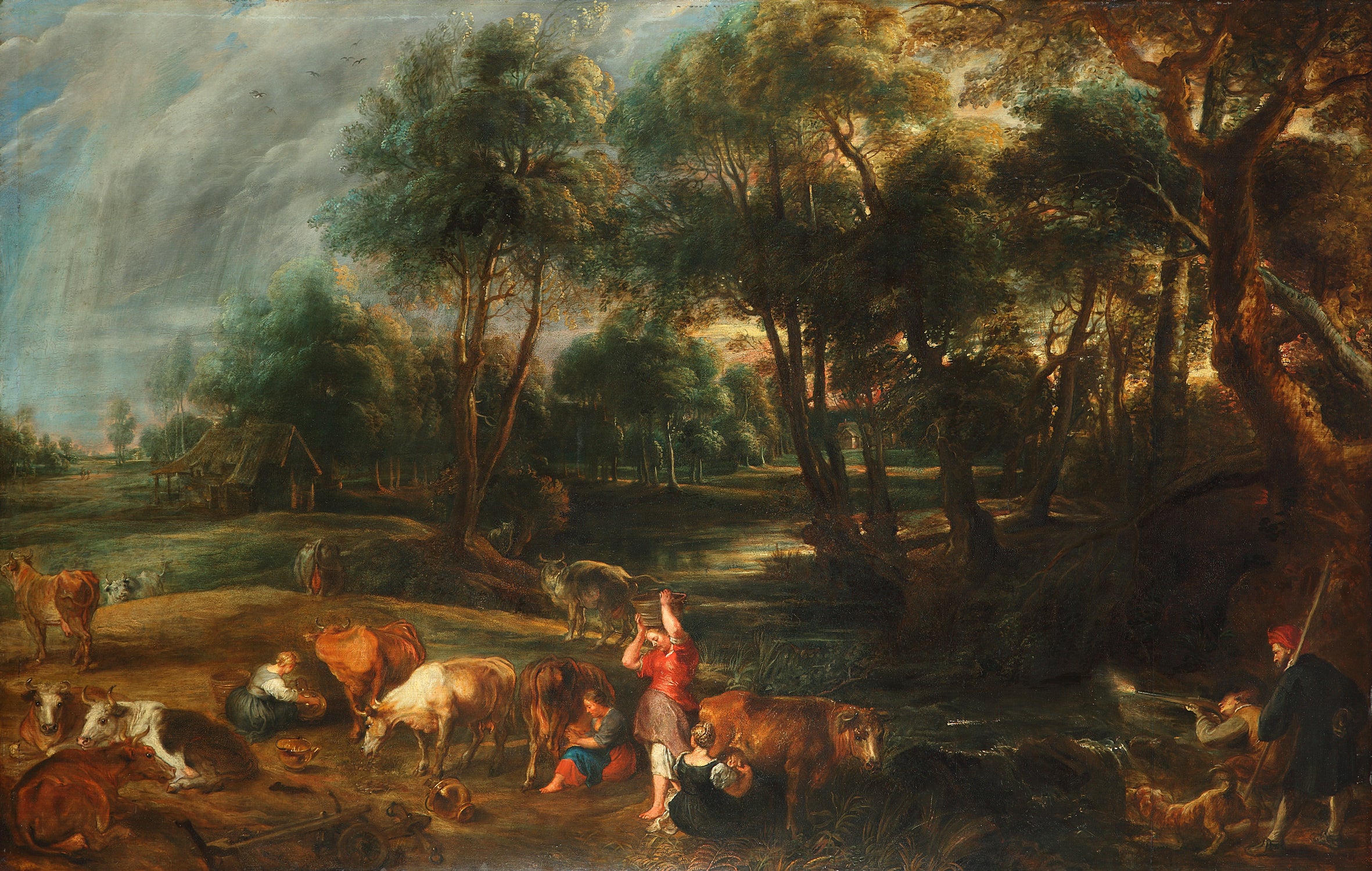 Paysage avec des vaches et des gibiers d'eau - Peter Paul Rubens