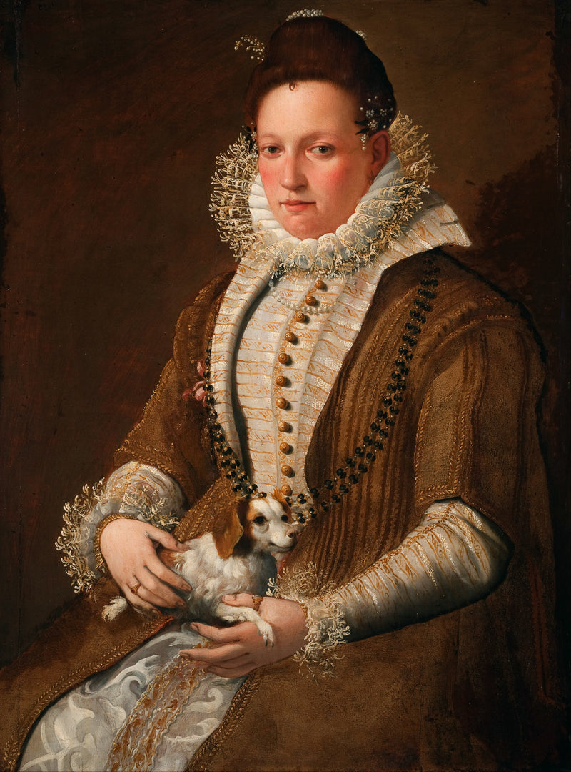 Portrait d'une dame avec un chien - Lavinia Fontana