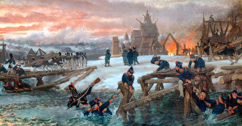 1812. Капитан Бентьен у Бере즈ины - Лоренс Альма-Тадема