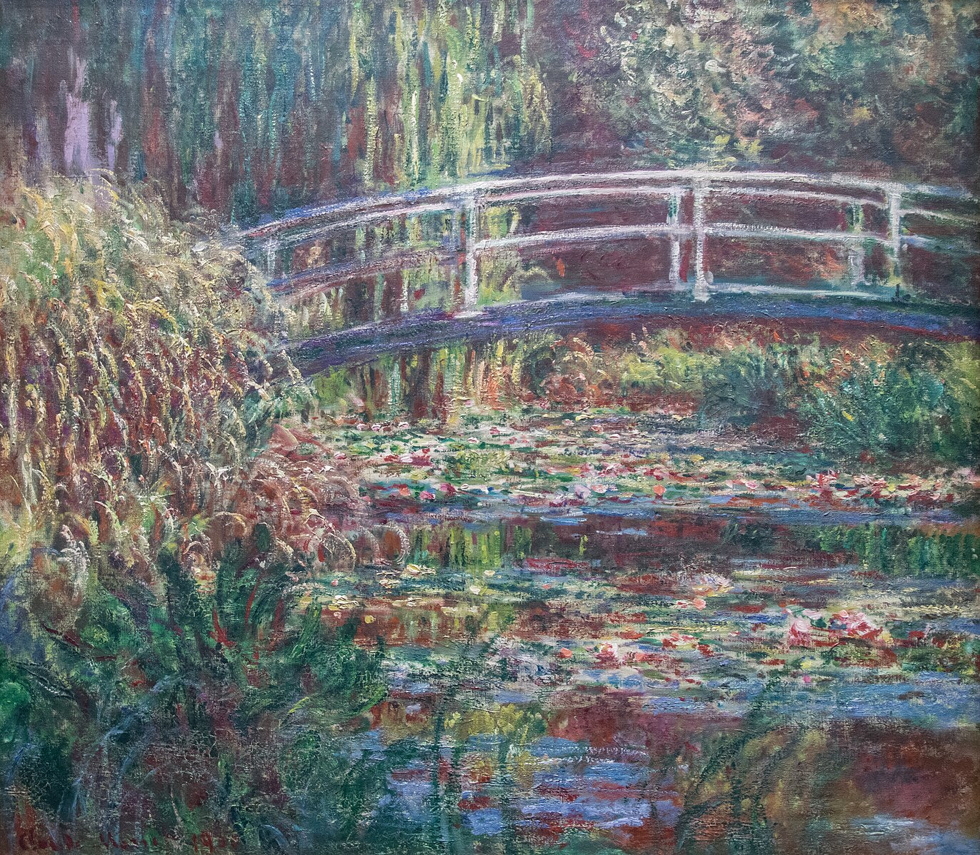 Пруд с кувшинками, розовая гармония – Клод Моне (около 1900–1909)