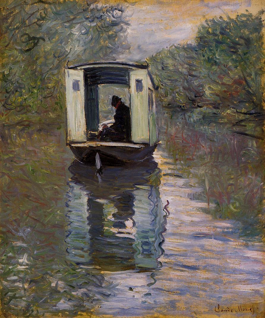 🎨 Лодка-мастерская – Клод Моне (1876)