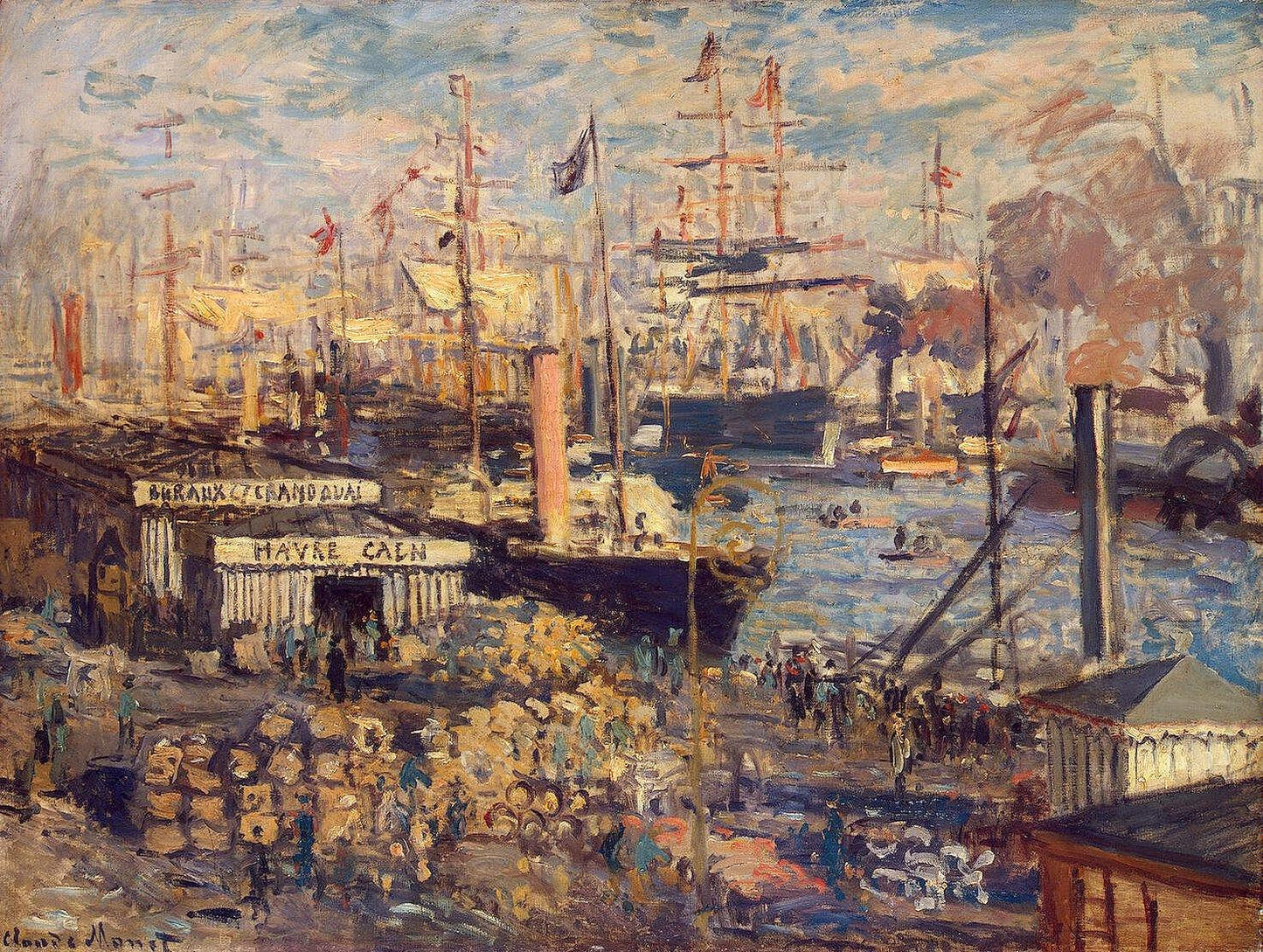 🚢 Большой причал в Гавре – Клод Моне (1874)