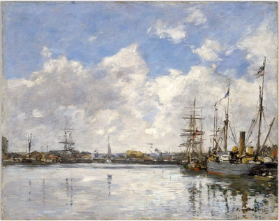 Reproduction du tableau « Le Havre, le port - Eugène Boudin » par Alpha Reproduction en peinture à l’huile