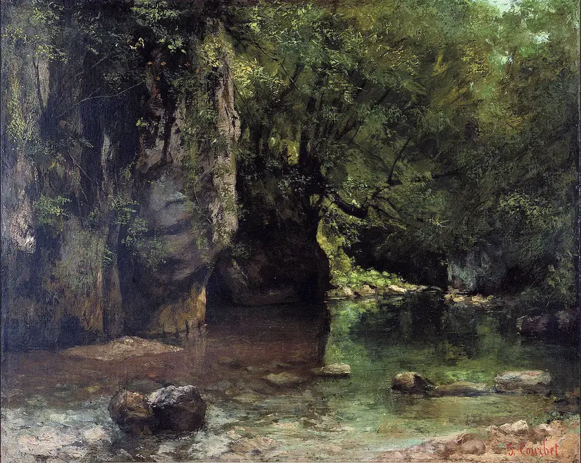 Le Ruisseau Ombragé du Puits Noir - Gustave Courbet - Alpha Reproduction