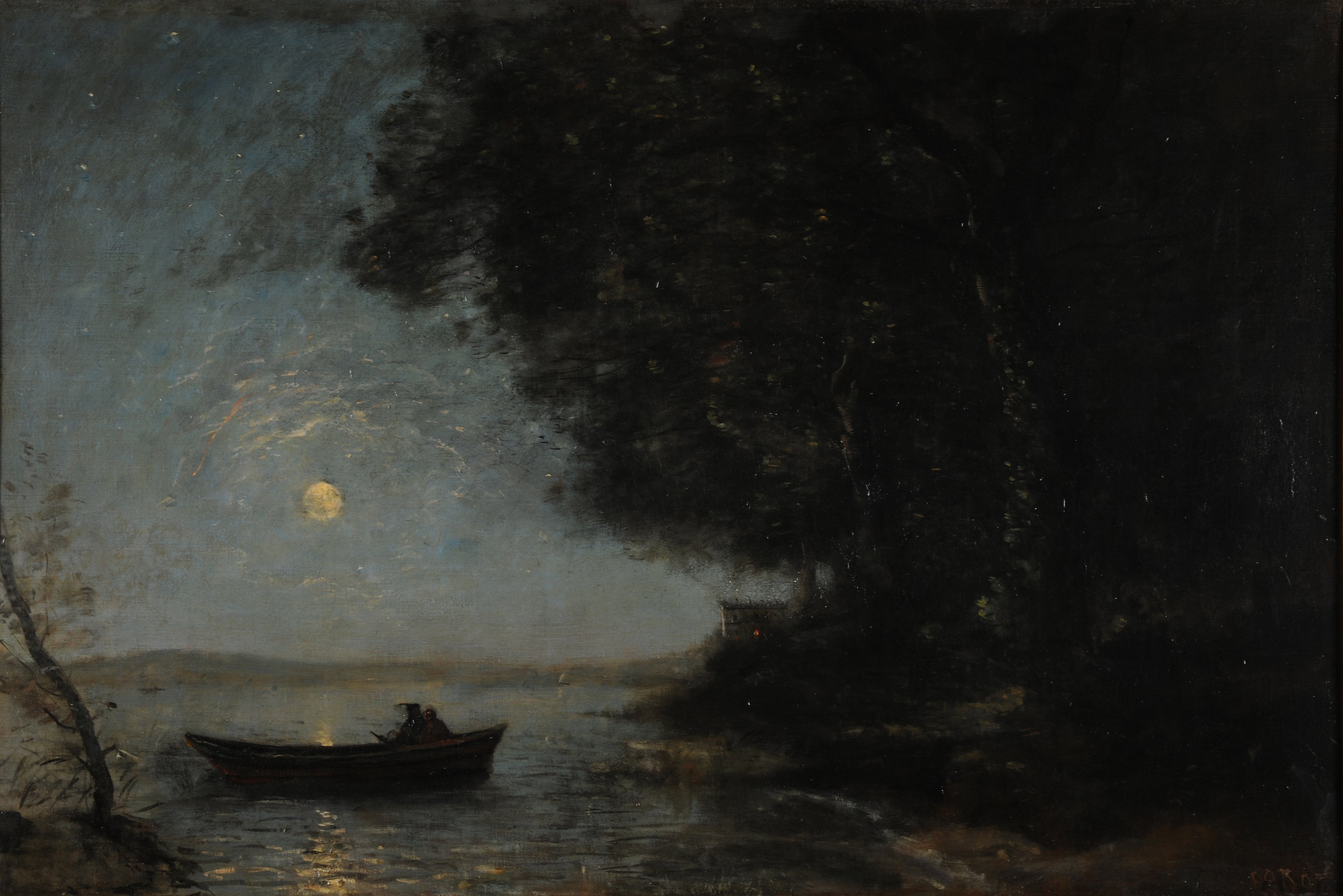 Le lac, effet de nuit - Jean-Baptiste Camille Corot