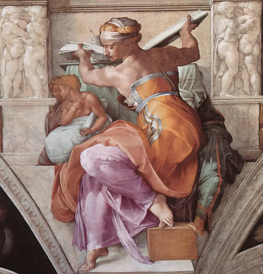 Reproduction du tableau « La Sibylle libyque - Michel-Ange » par Alpha Reproduction en peinture à l’huile