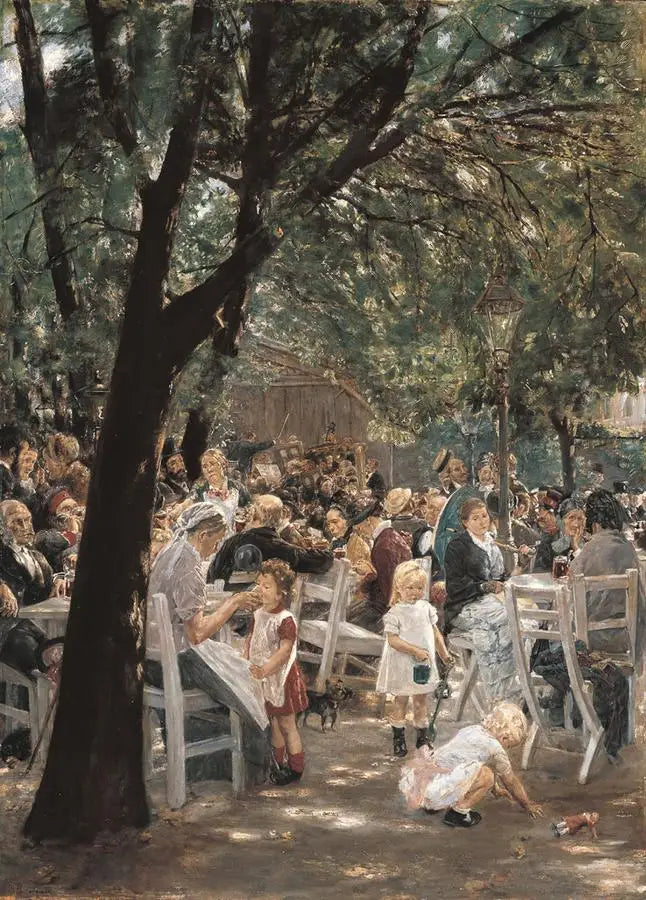 Biergarten à Munich - Max Liebermann - Alpha Reproduction
