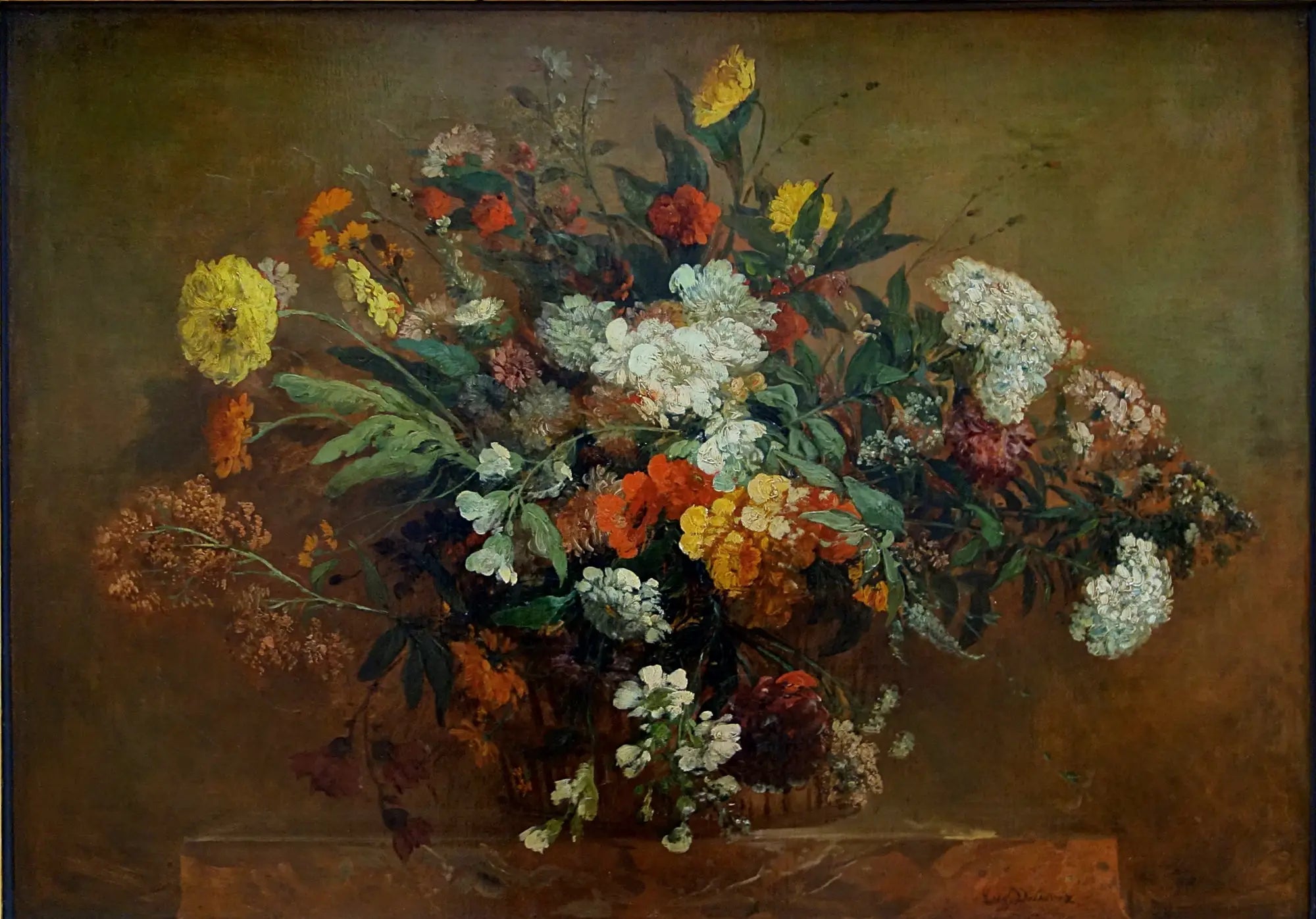 Reproduction du tableau « Bouquet champêtre - Eugène Delacroix » par Alpha Reproduction en peinture à l’huile