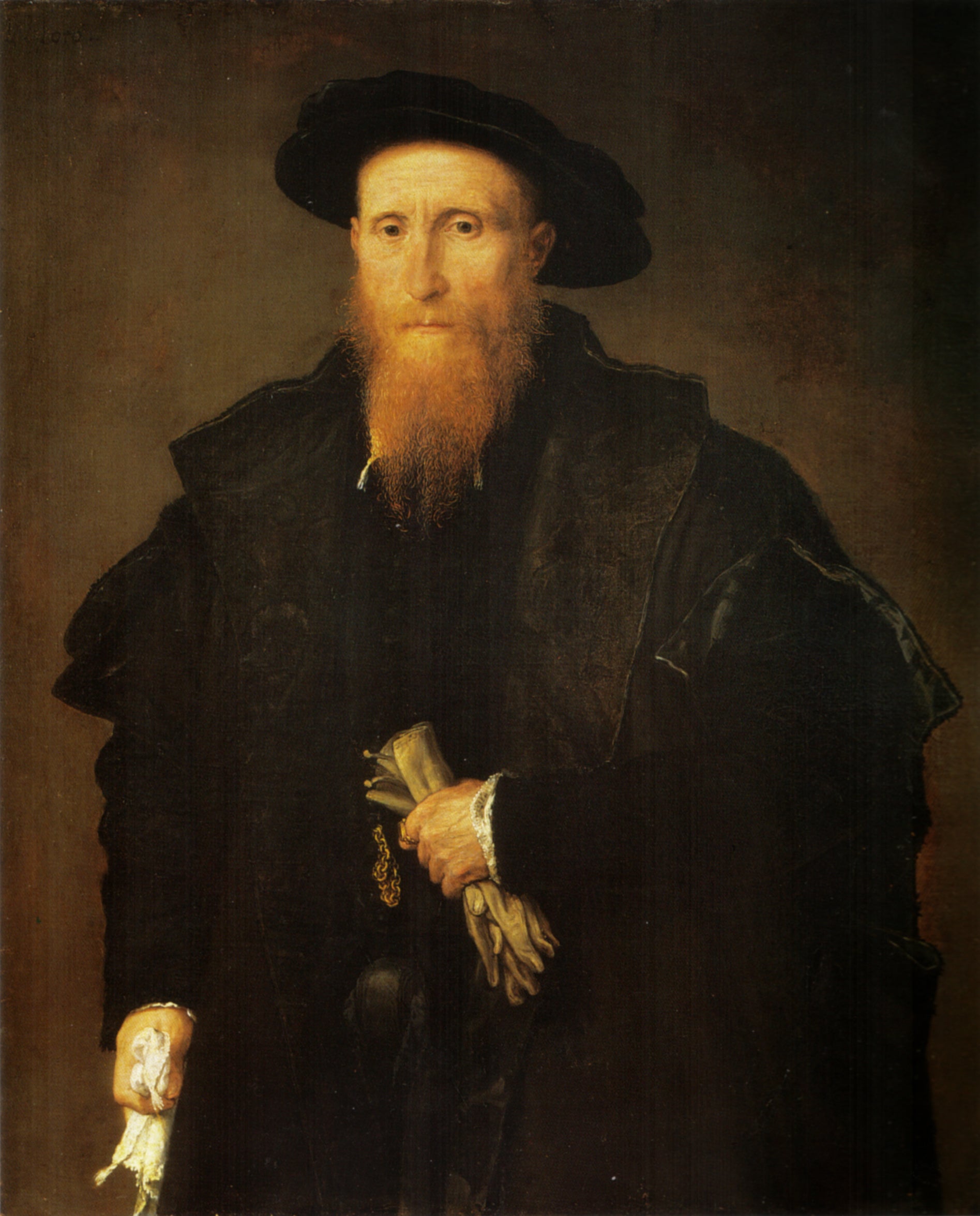 Portrait d'un gentilhomme avec des gants - Lorenzo Lotto