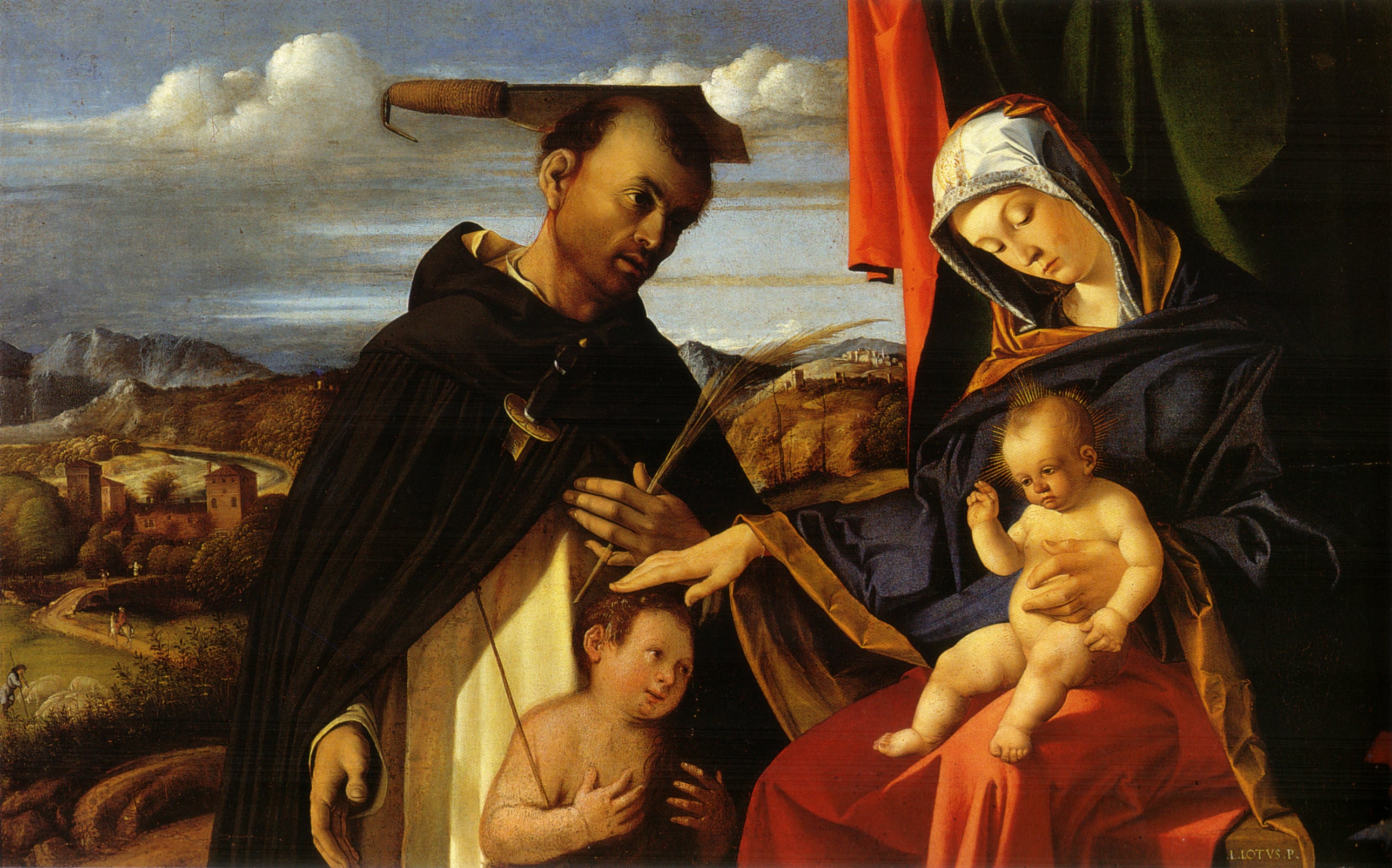 Vierge à l'Enfant avec saint Pierre martyr - Lorenzo Lotto
