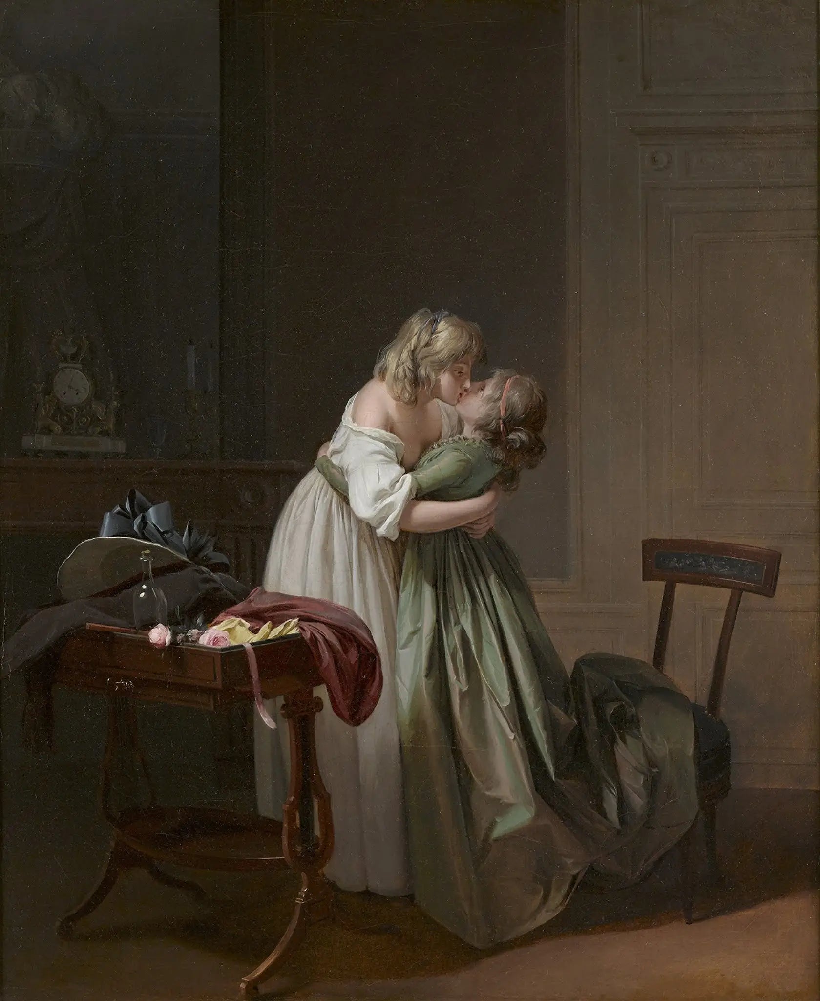 Deux jeunes femmes s’embrassant - Louis-Léopold Boilly - Alpha Reproduction