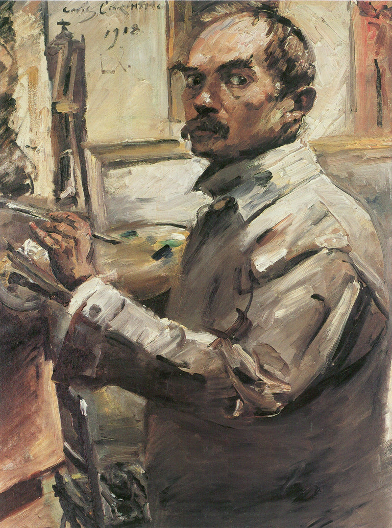 Zelfportret in witte kiel - Lovis Corinth