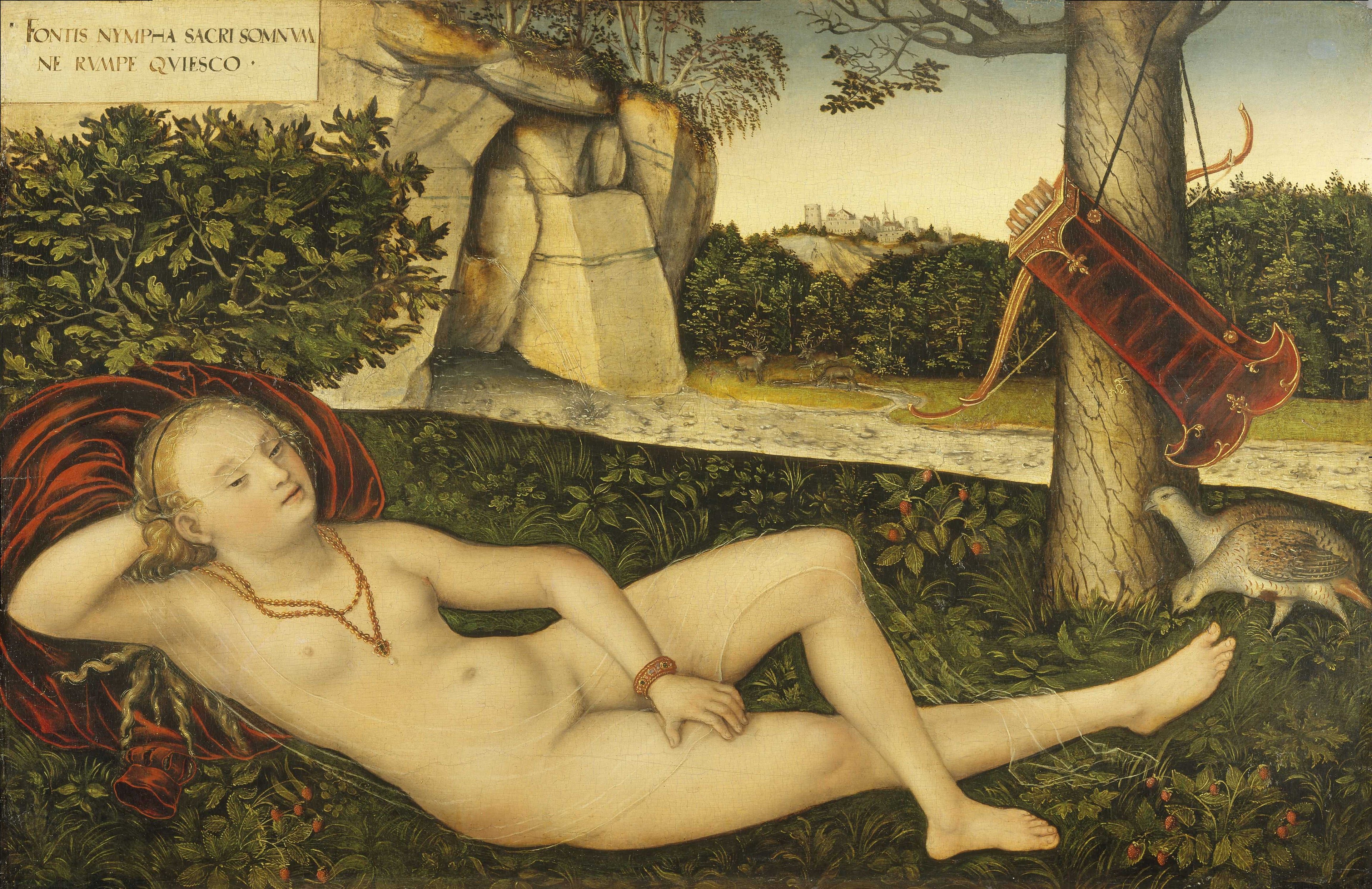 La Nymphe à la source - Lucas Cranach the Elder