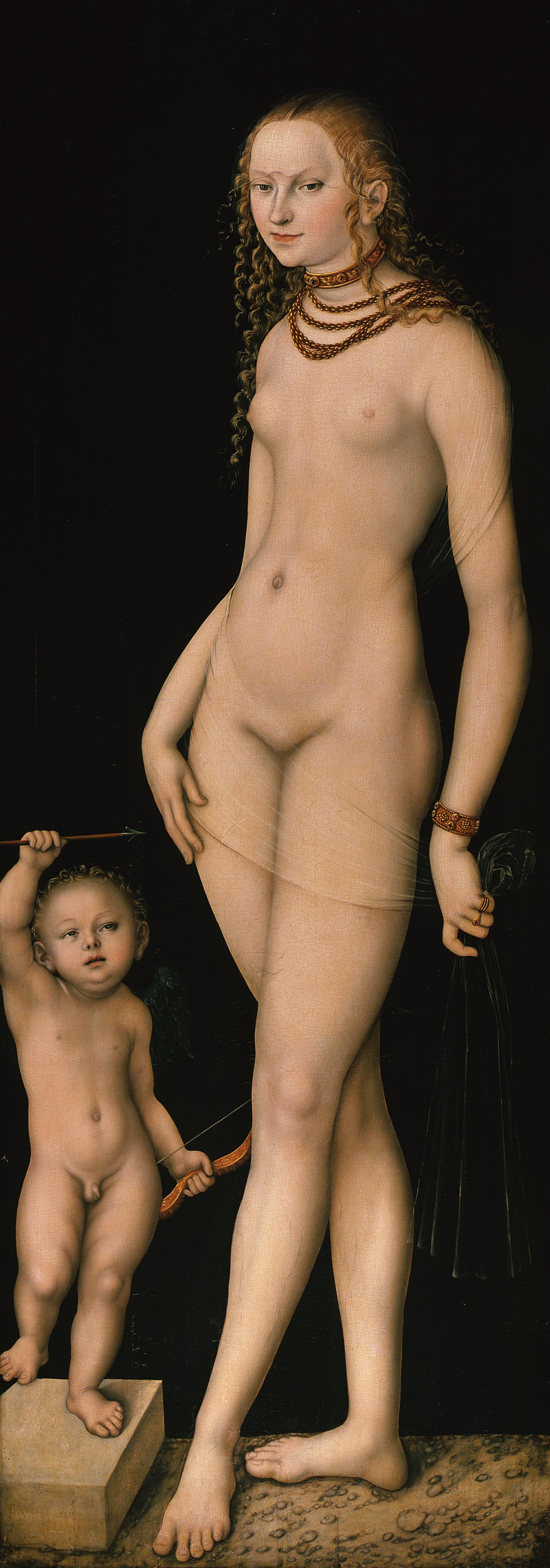 Vénus avec Cupidon le voleur de miel. - Lucas Cranach the Elder