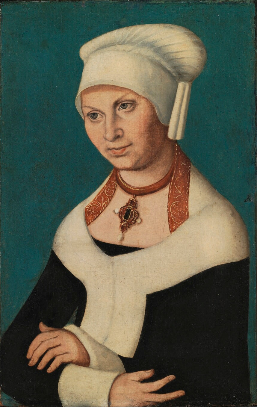 Portrait de la duchesse Barbara de Saxe, 1478-1534 (épouse de Georges le Barbu) - Lucas Cranach the Elder