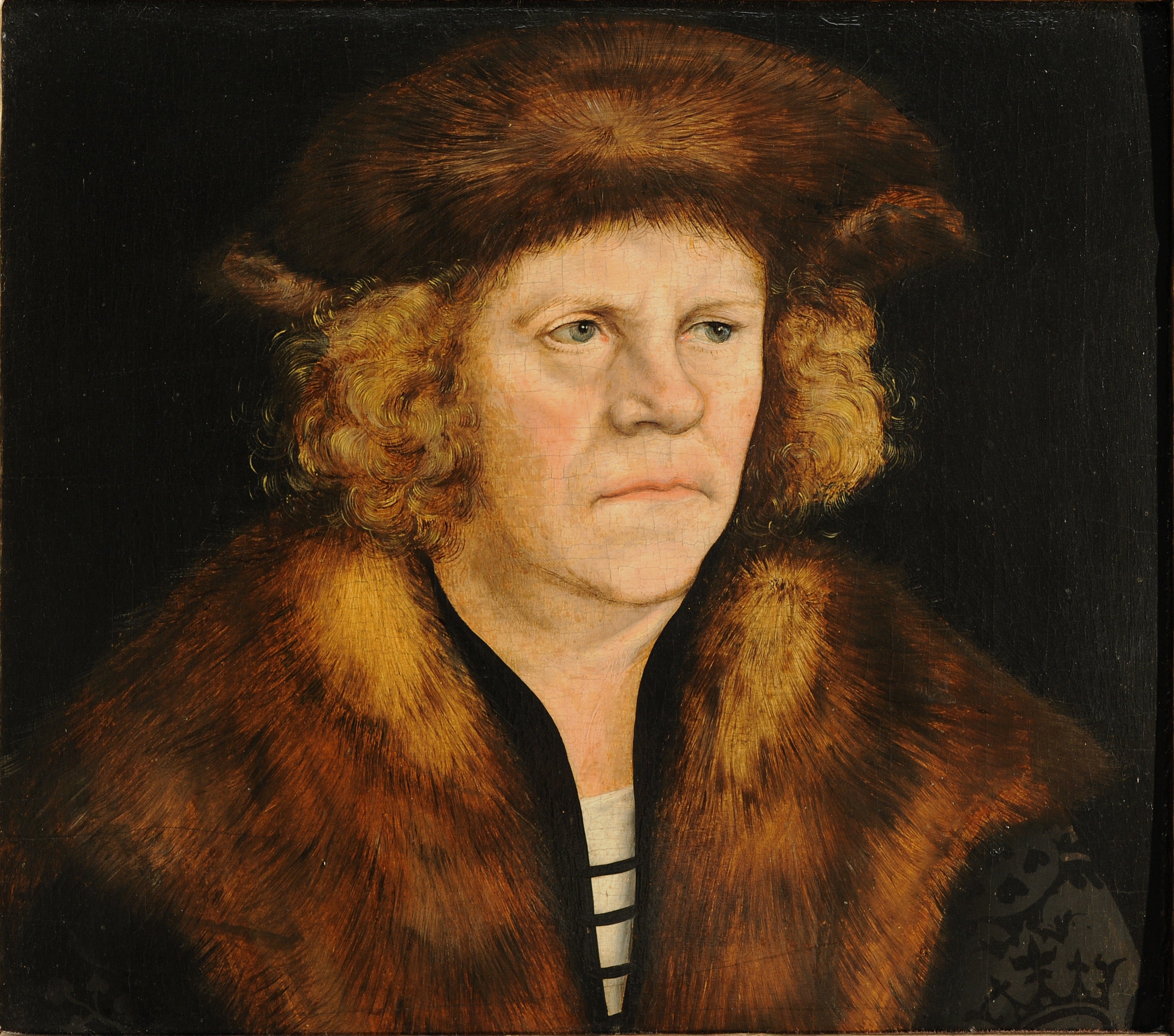 Portrait d'un homme portant un béret en fourrure - Lucas Cranach the Elder