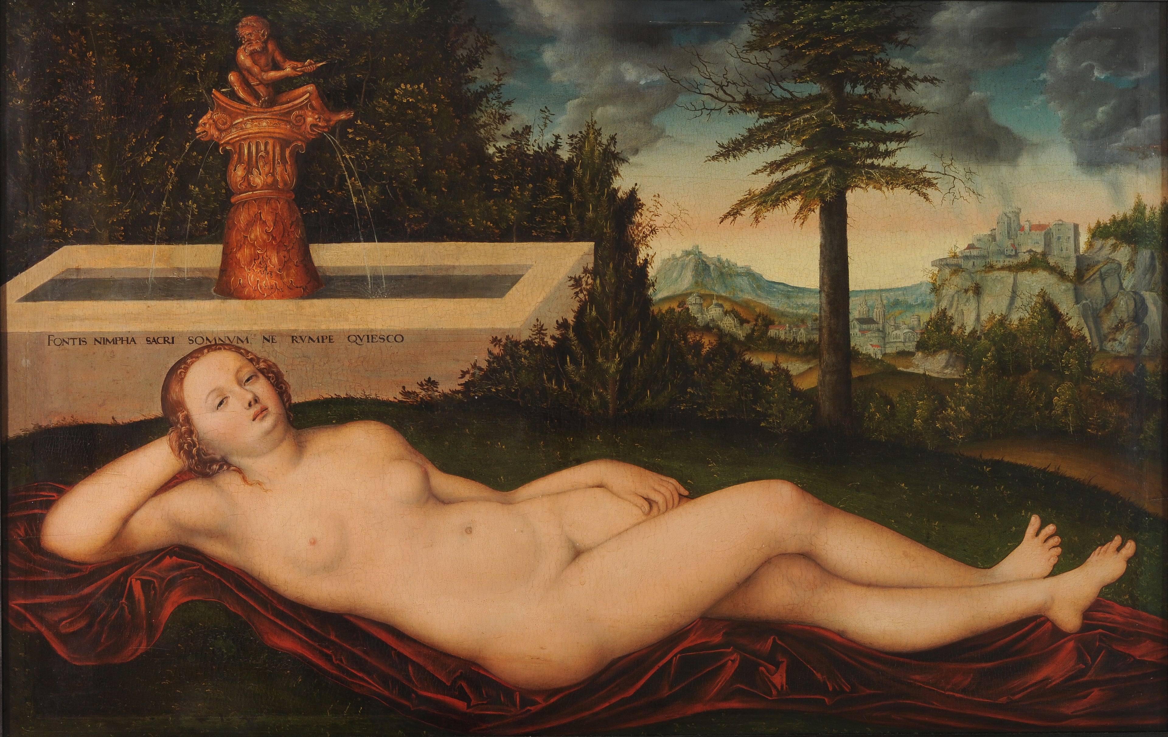 Une nymphe à une fontaine - Lucas Cranach the Elder