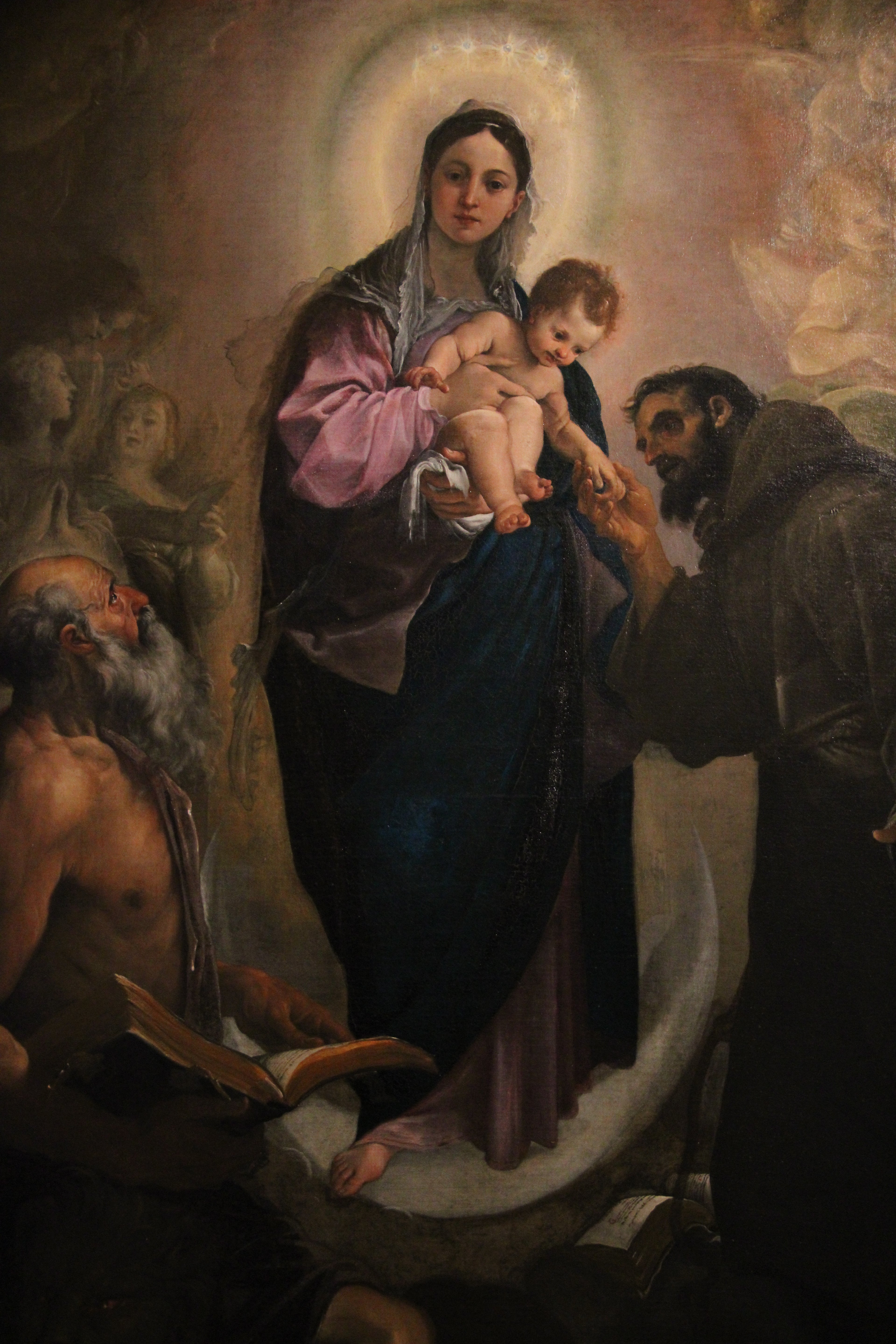 Madonna degli Scalzi avec les saints François et Jérôme - Ludovico Carracci - Alpha Reproduction