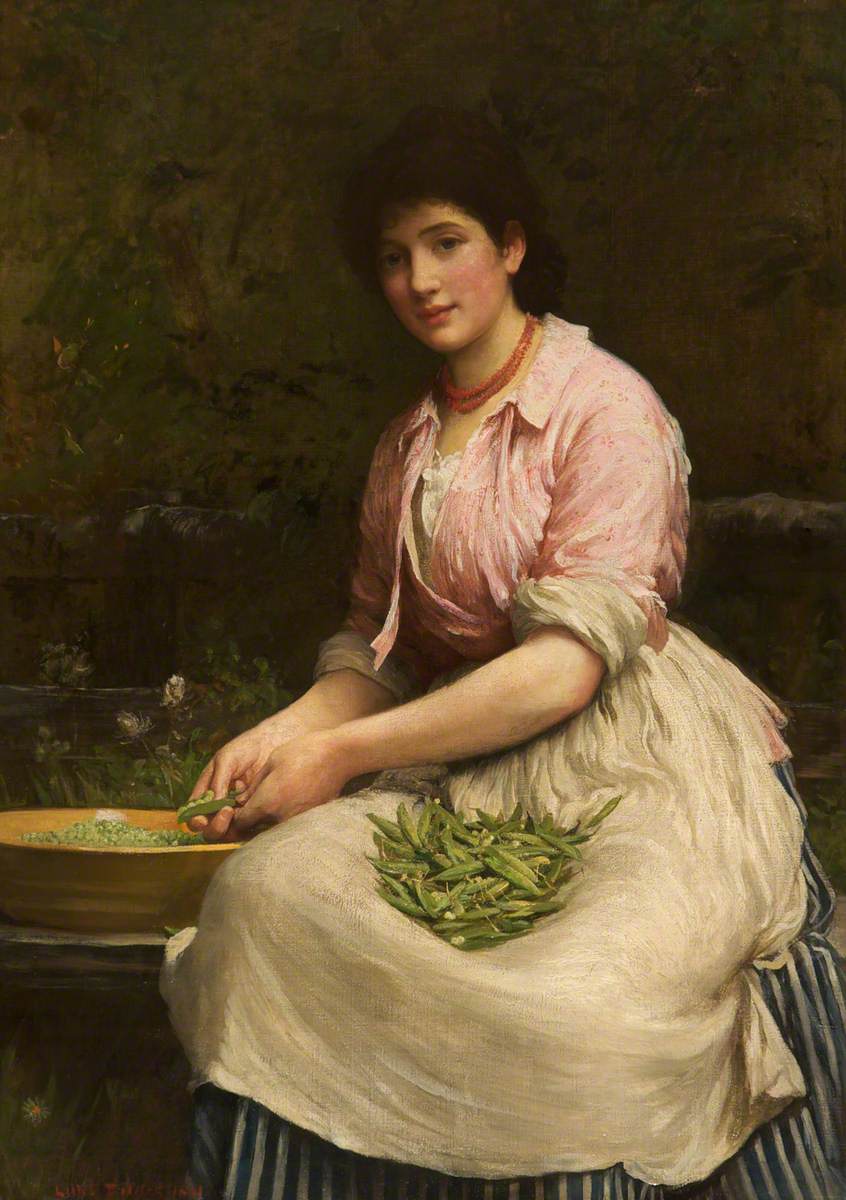 Fille écossant des pois - Luke Fildes