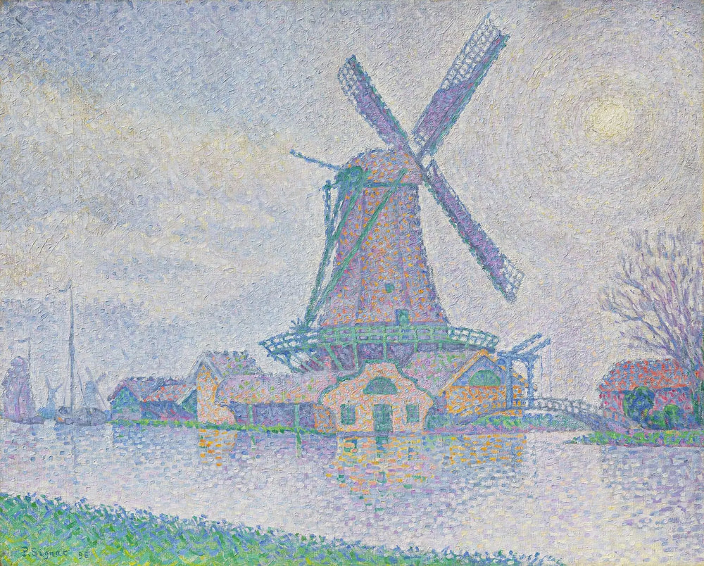 Reproduction du tableau « Moulin d'Edam - Paul Signac » par Alpha Reproduction en peinture à l’huile