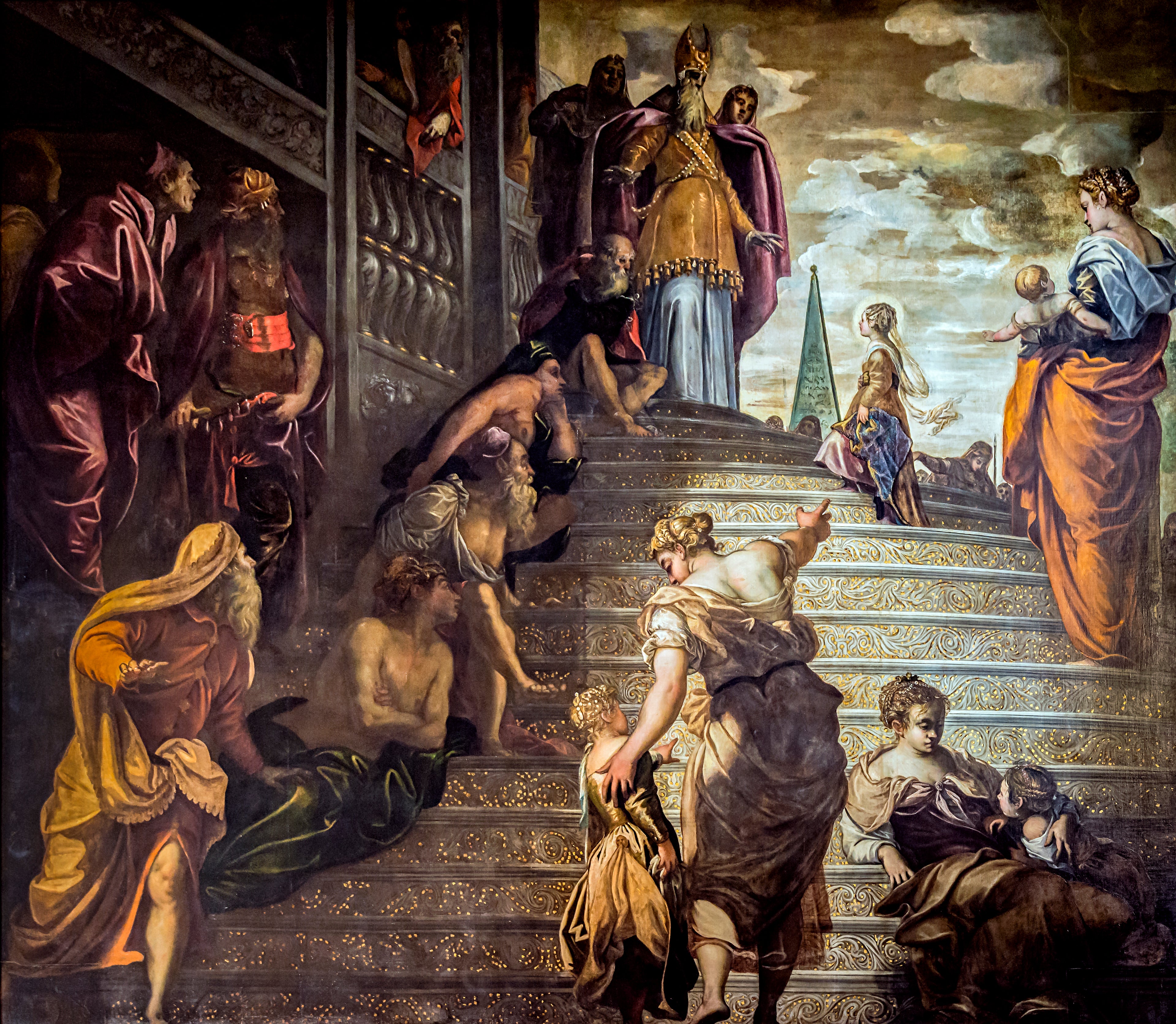 La Présentation de la Vierge au temple - Jacopo Tintoretto