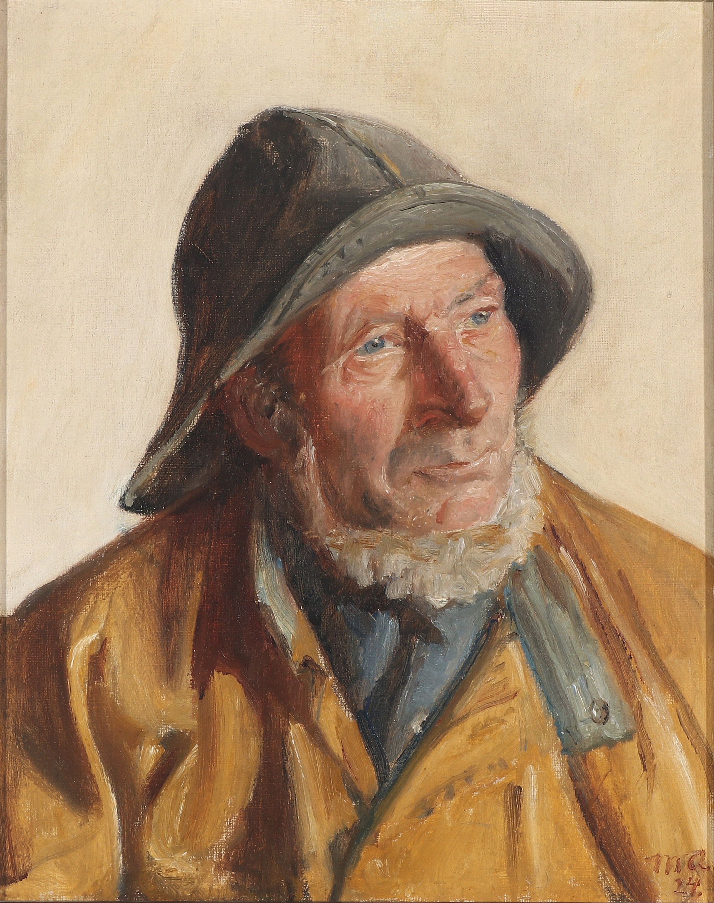 Portrait d'un pêcheur. (1924) - Michael Peter Ancher
