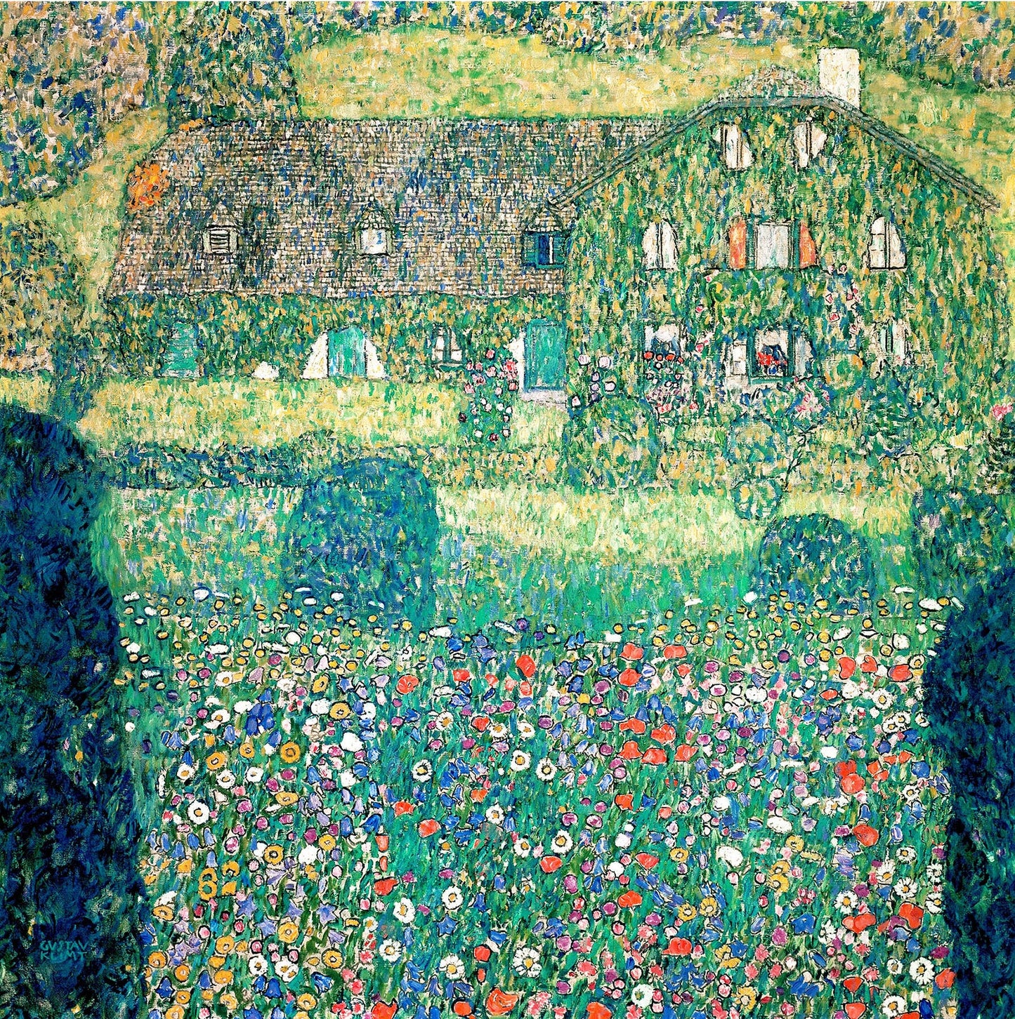 🏡🌼 Загородный дом на Аттерзее – Густав Климт (около 1914–1915)