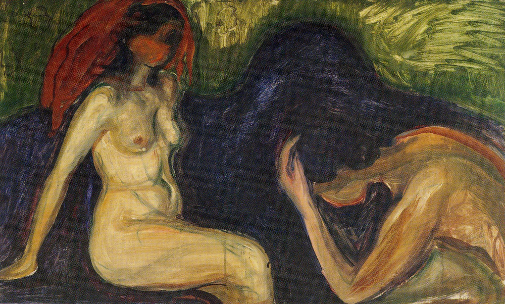 Reproduction du tableau « Homme et Femme - Edvard Munch » par Alpha Reproduction en peinture à l’huile