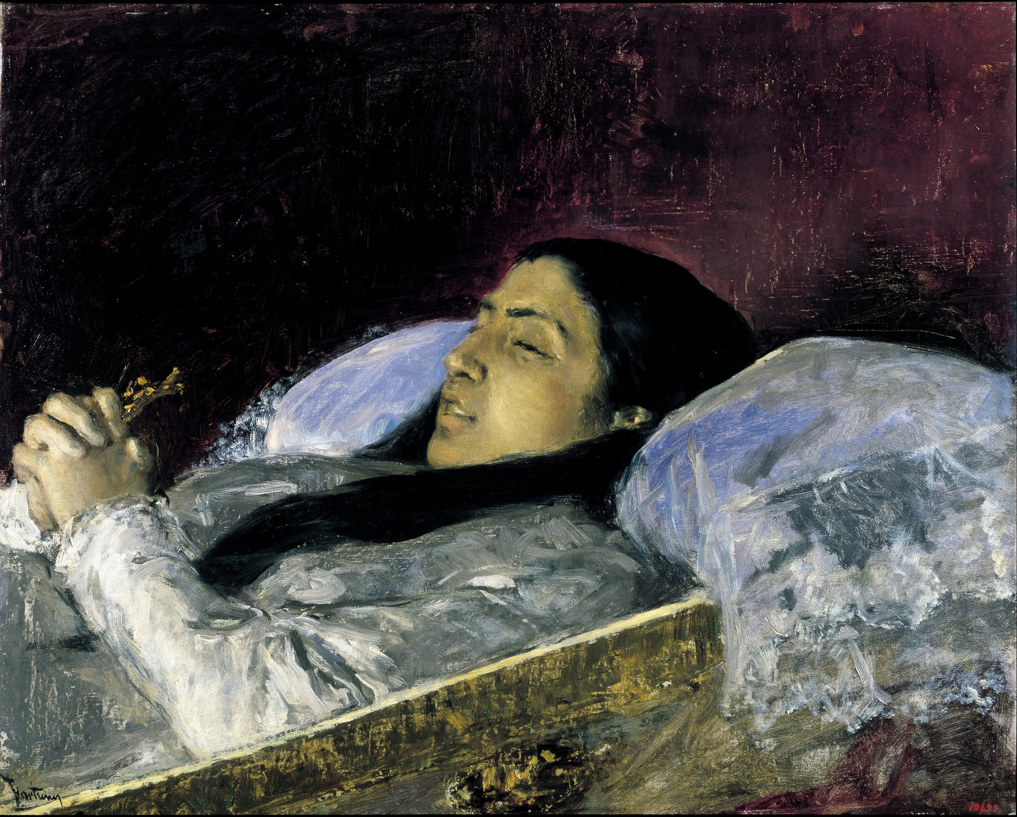 Mlle Del Castillo sur son lit de mort - Mariano Fortuny Marsal