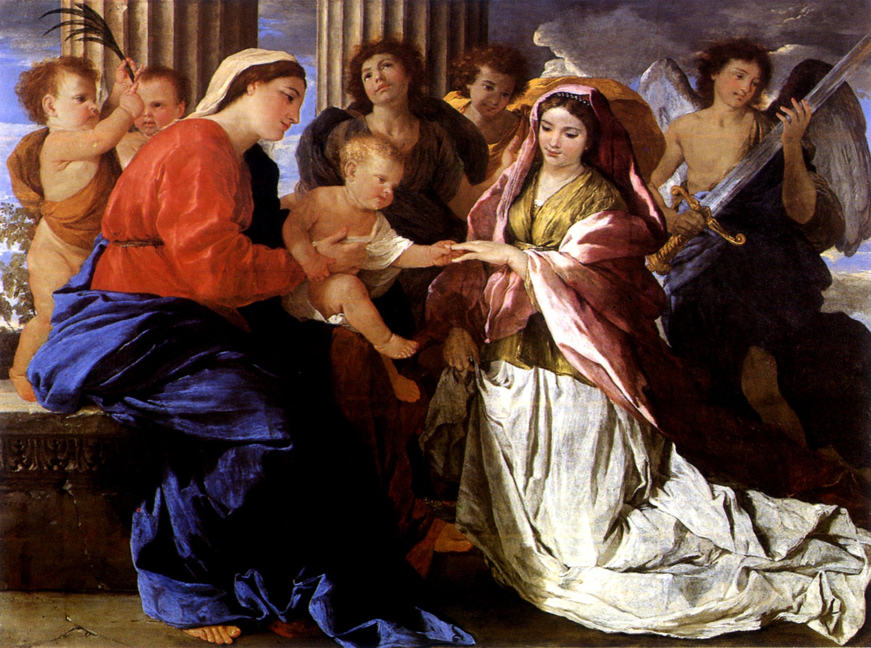Le Mariage mystique de Sainte Catherine - Nicolas Poussin - Alpha Reproduction