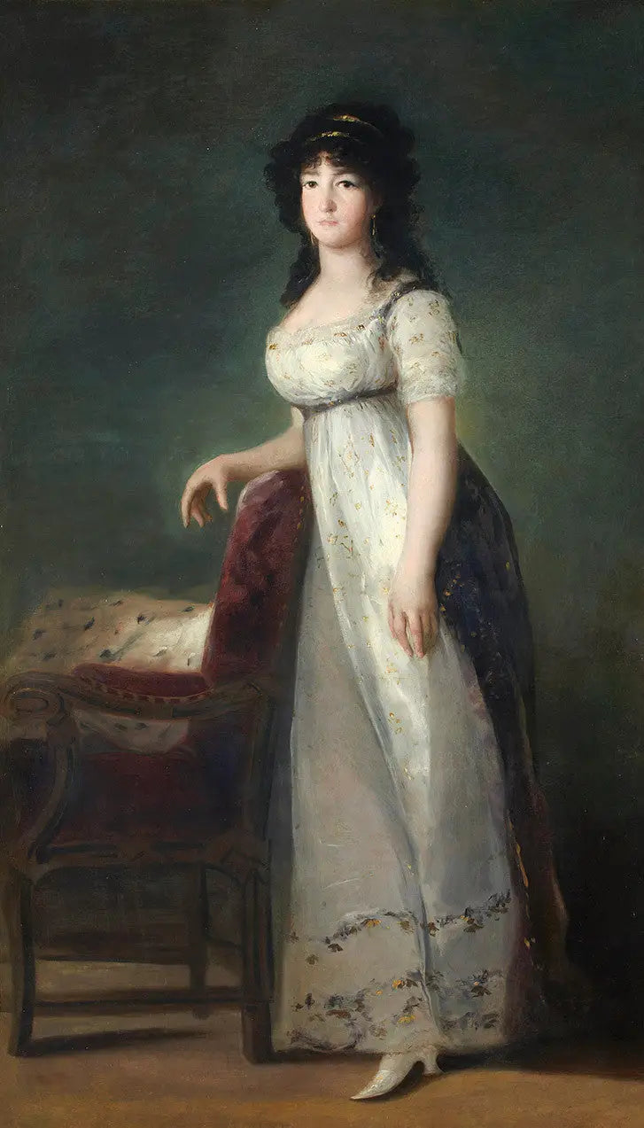 Reproduction du tableau « Portrait de la Marquise de Lazán - Francisco de Goya » par Alpha Reproduction en peinture à l’huile