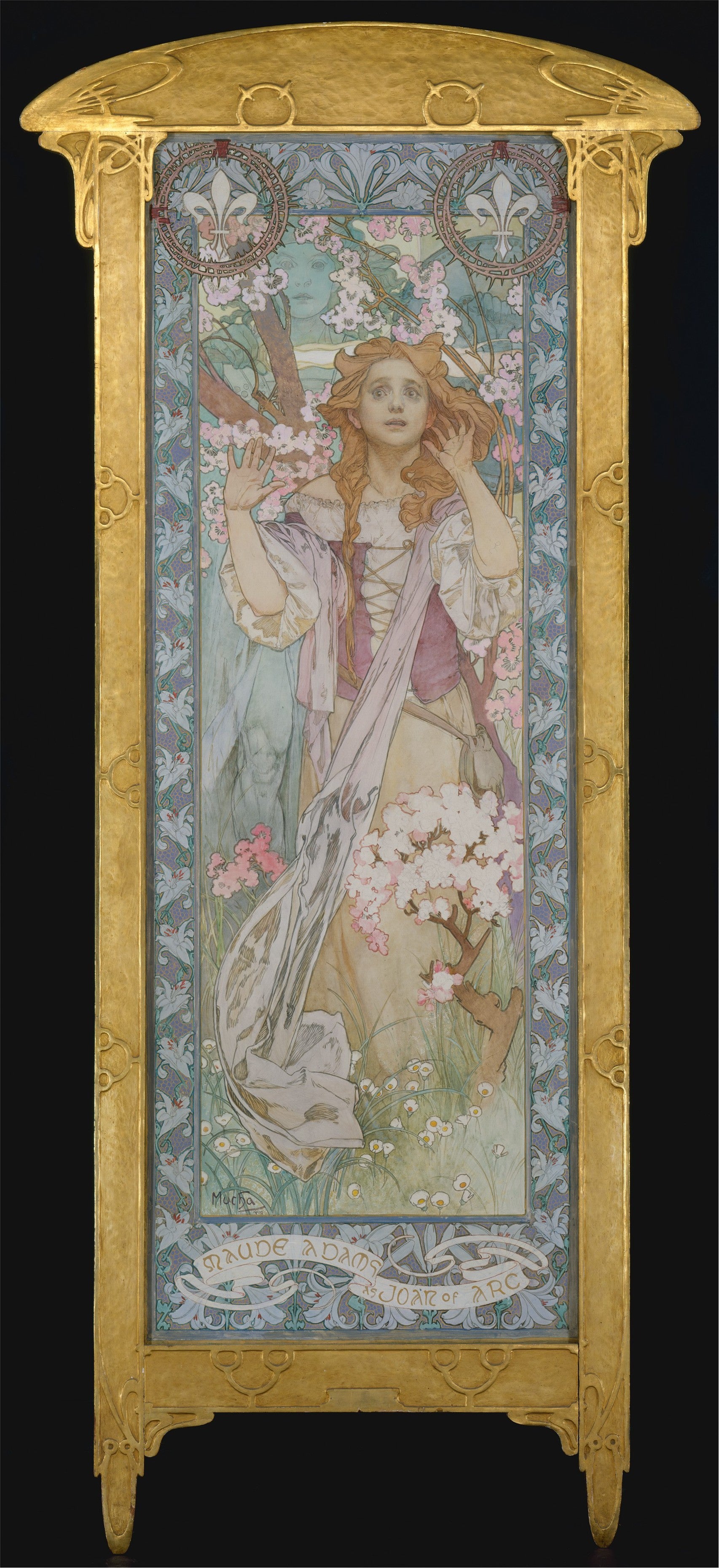 Maude Adams dans le rôle de Jeanne d'Arc - Alphonse Mucha