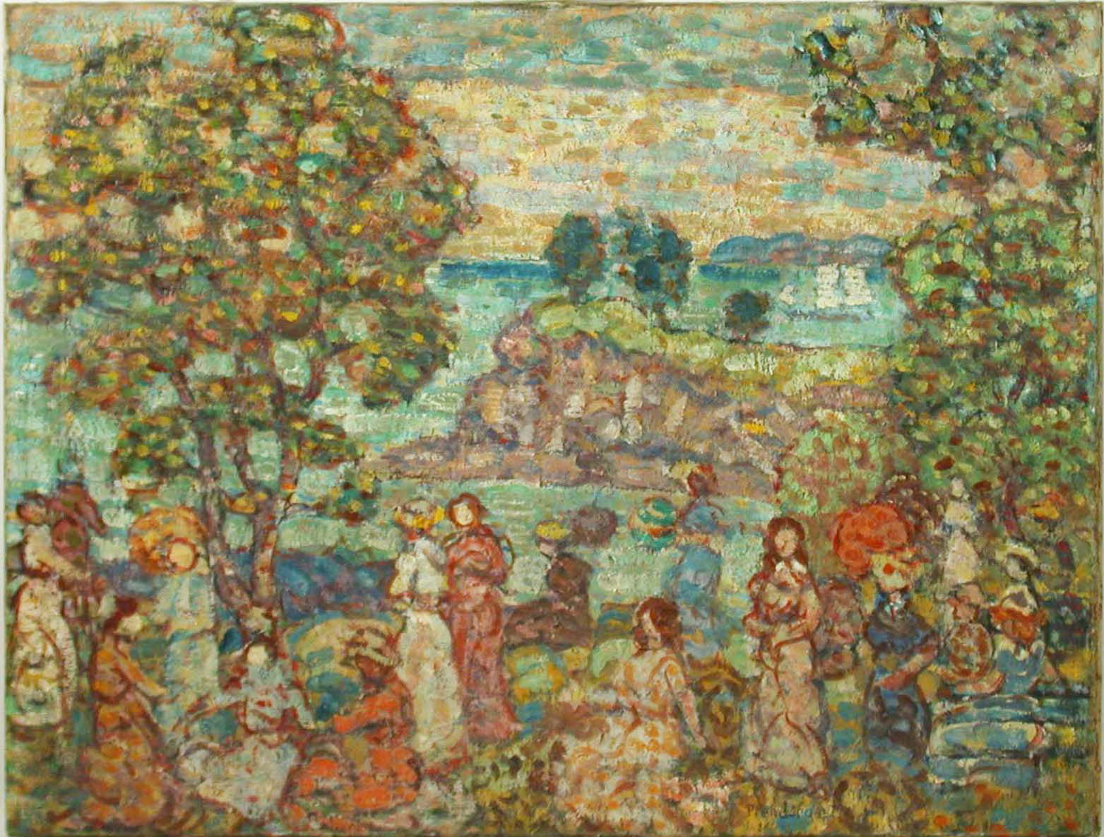 Paysage (scène de plage) - Maurice Prendergast - Alpha Reproduction