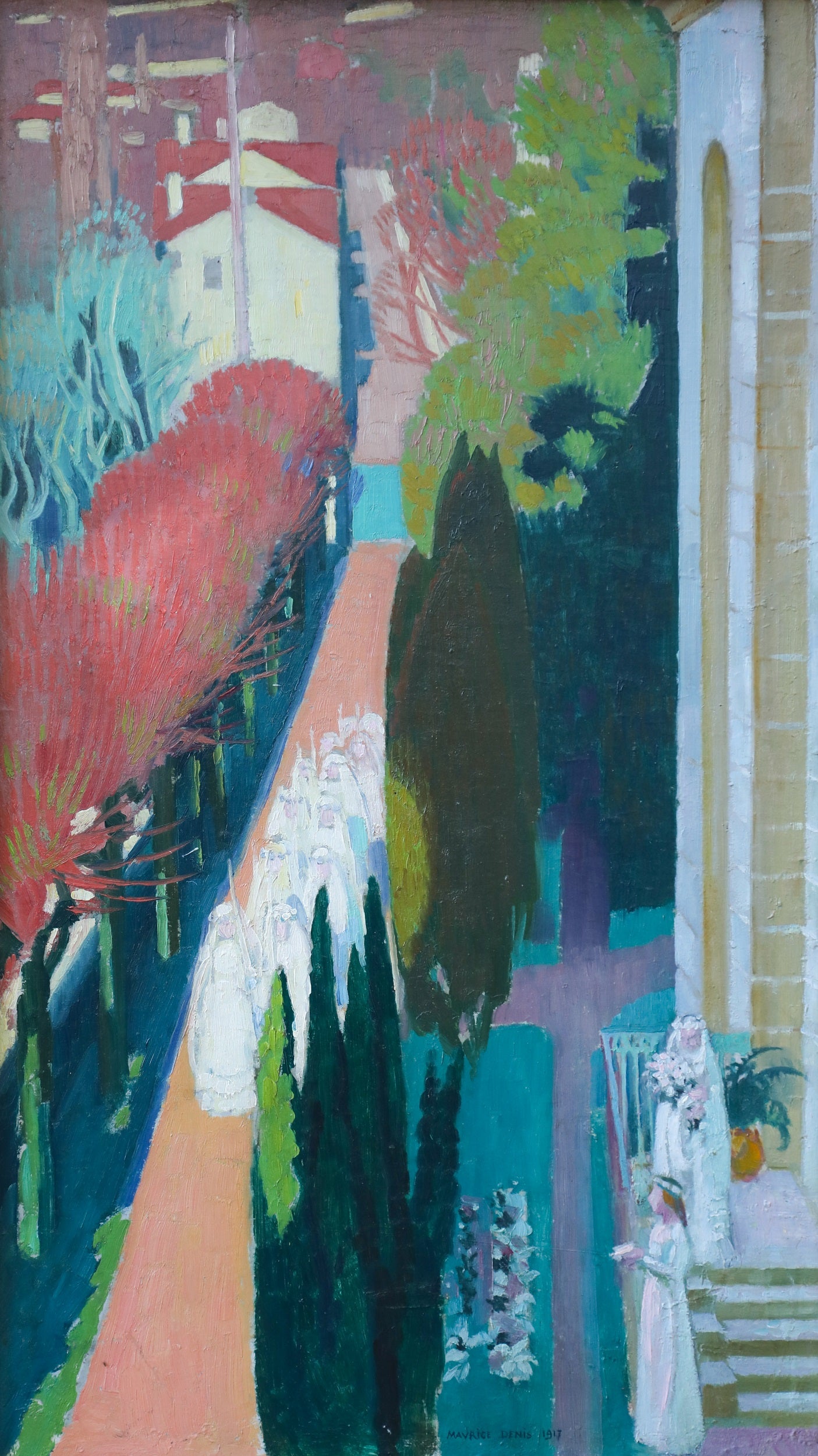 Communiantes sur la terrasse du Prieuré - Maurice Denis