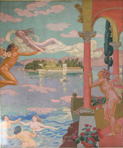 Panneau II. Le Zéphyr sur ordre de l’Amour transporte Psyché dans une île de délices - Maurice Denis - Alpha