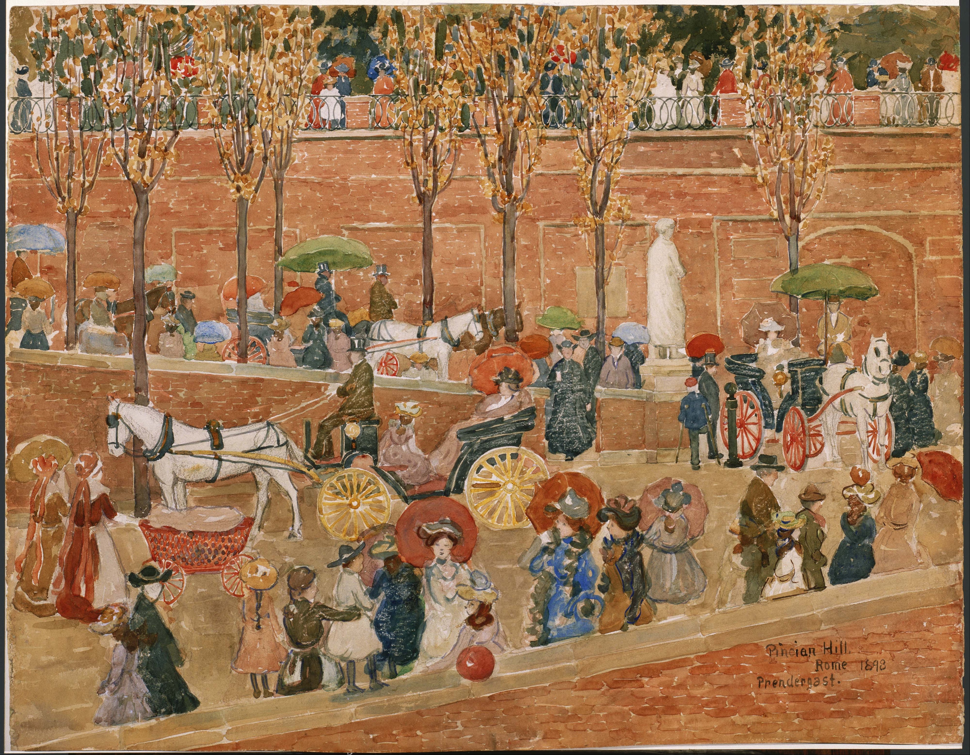 Colline du Pincio Rome - Maurice Prendergast - Alpha Reproduction