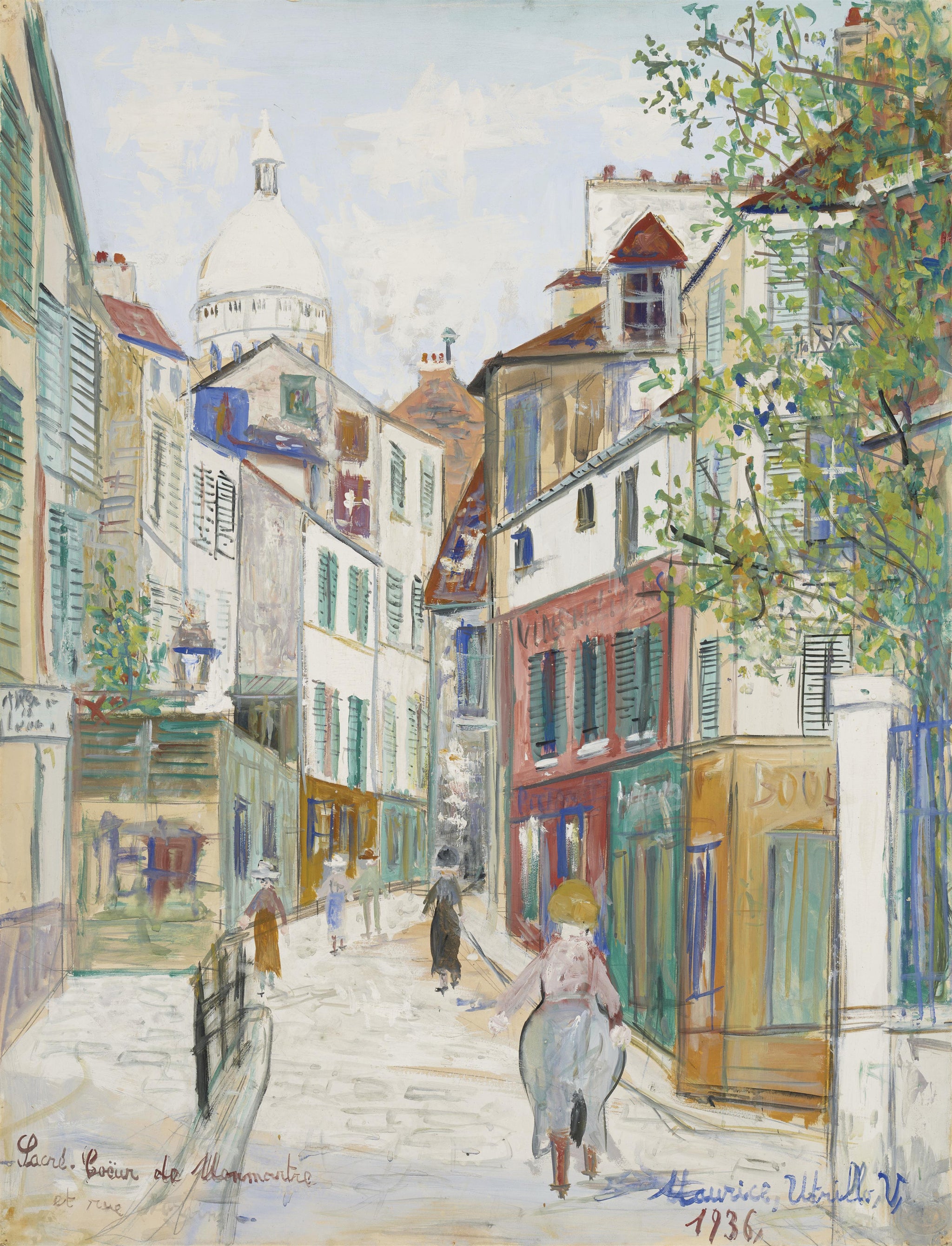 Le Sacré-Coeur de Montmartre (et rue Norvins) - Maurice Utrillo