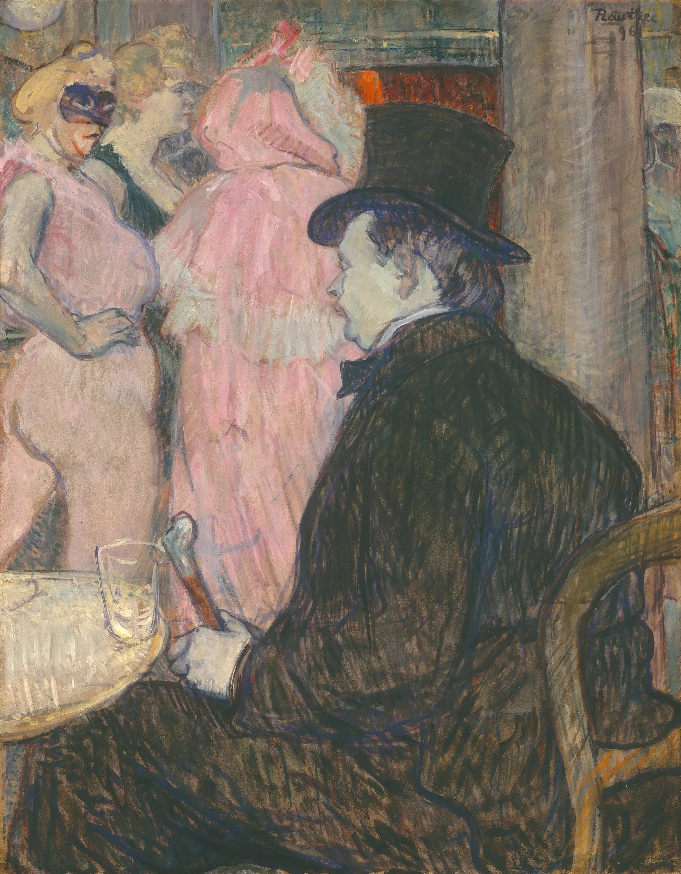 Reproduction du tableau « Maxime Dethomas : Au Bal de l'Opéra - Henri de Toulouse-Lautrec » par Alpha Reproduction en peinture à l’huile