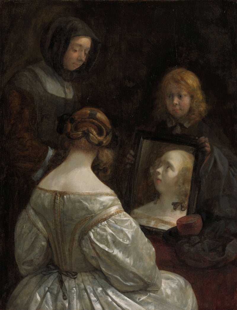 Femme à son miroir - Gerard ter Borch