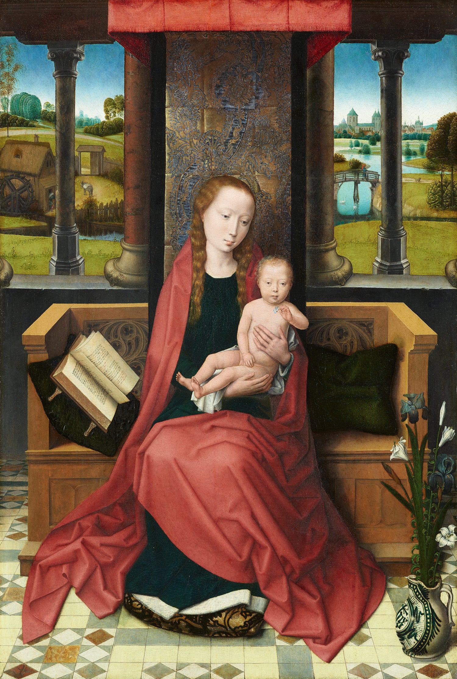 La Vierge et l'Enfant en trône - Hans Memling