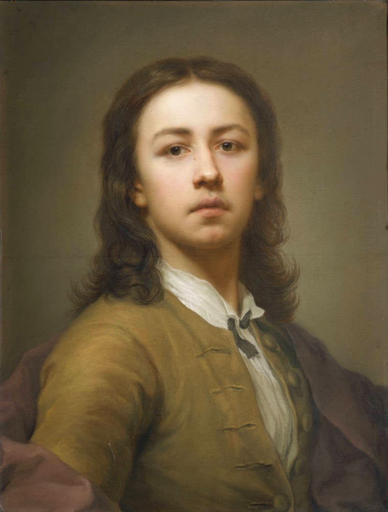 Autoportrait au manteau rouge - Anton Raphael Mengs - Alpha Reproduction